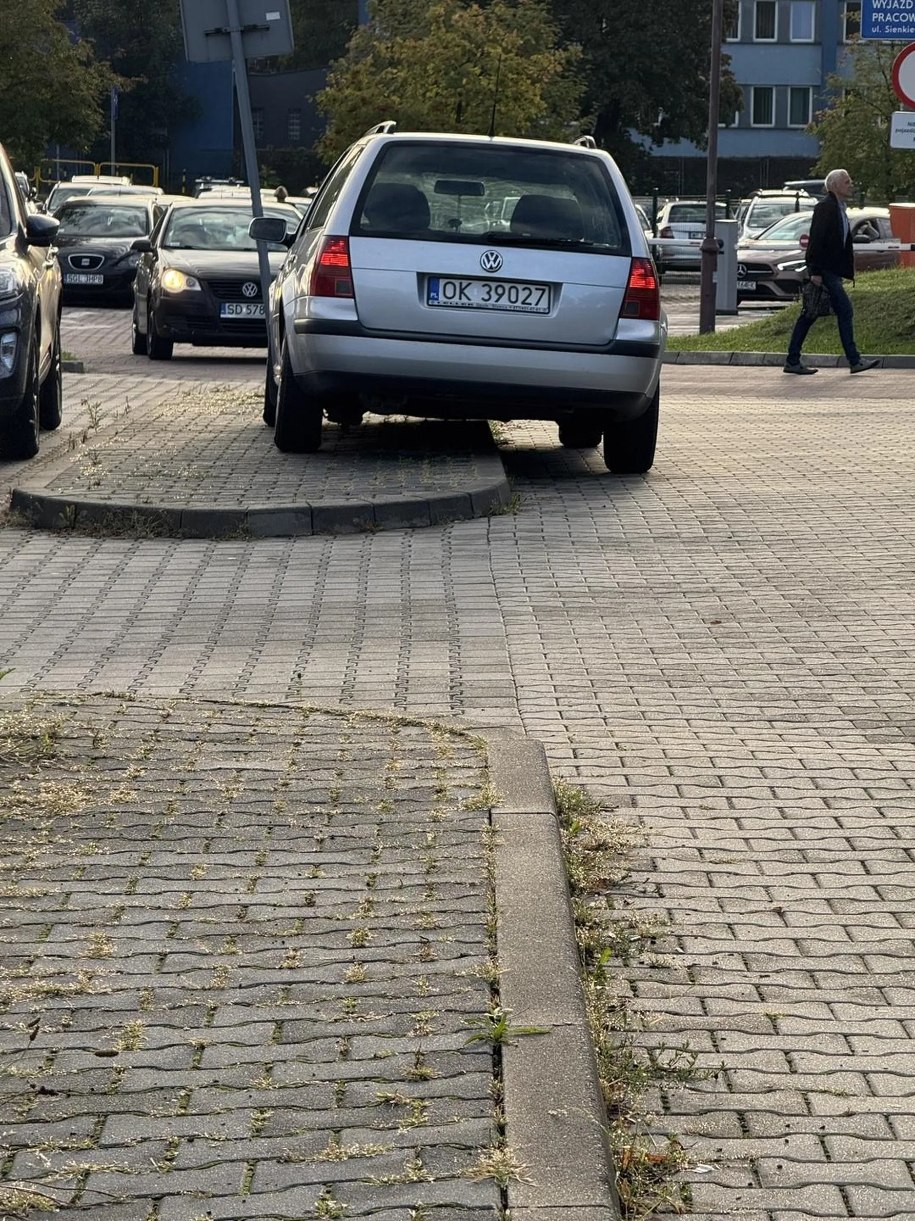 Naucz się parkować, tam nie wolno, jest to niebezpieczne dla innych - zasłaniasz wyjazd z podporządkowanej.