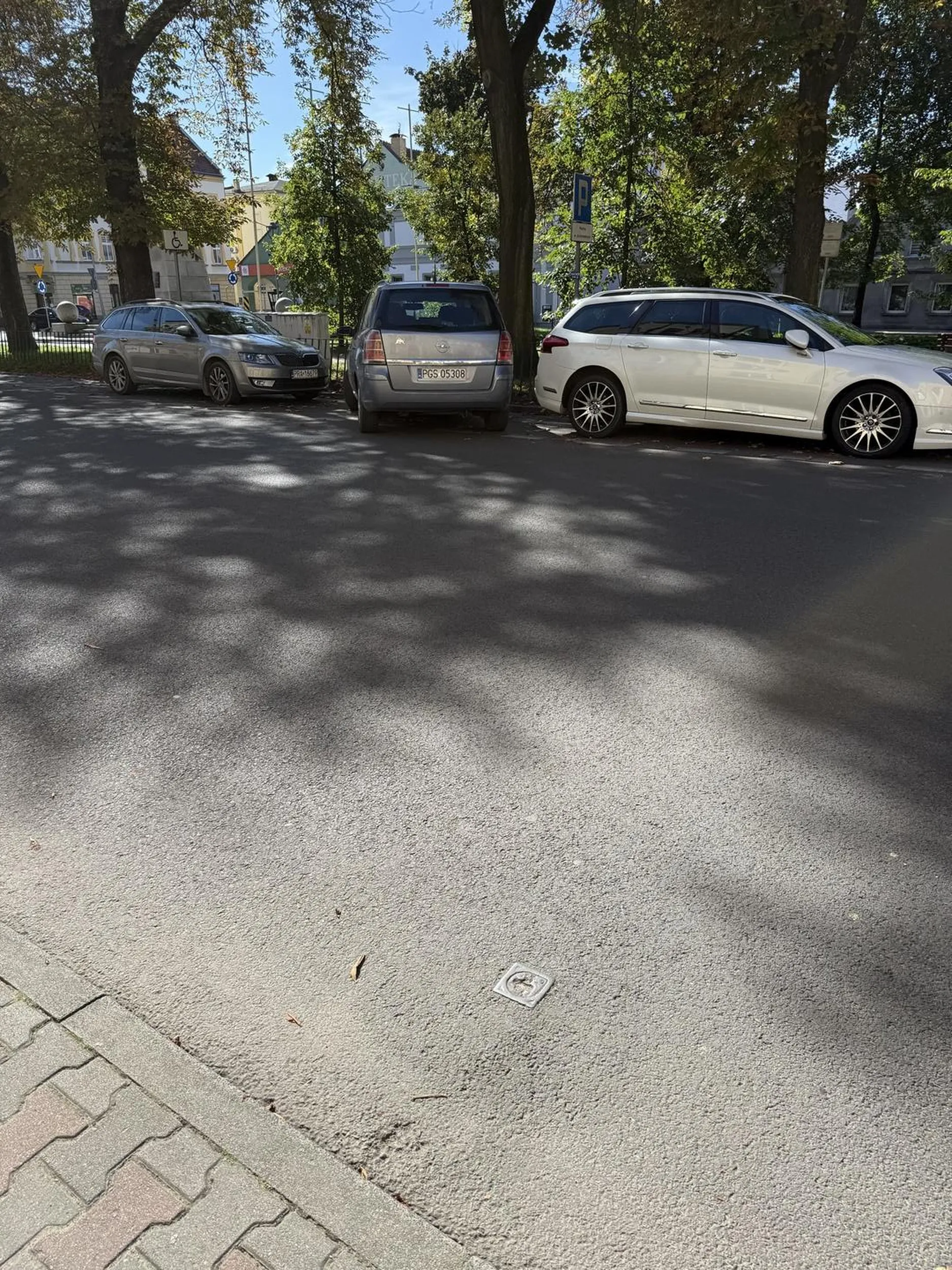 No tak trochę mu dupa na drogę wystaje