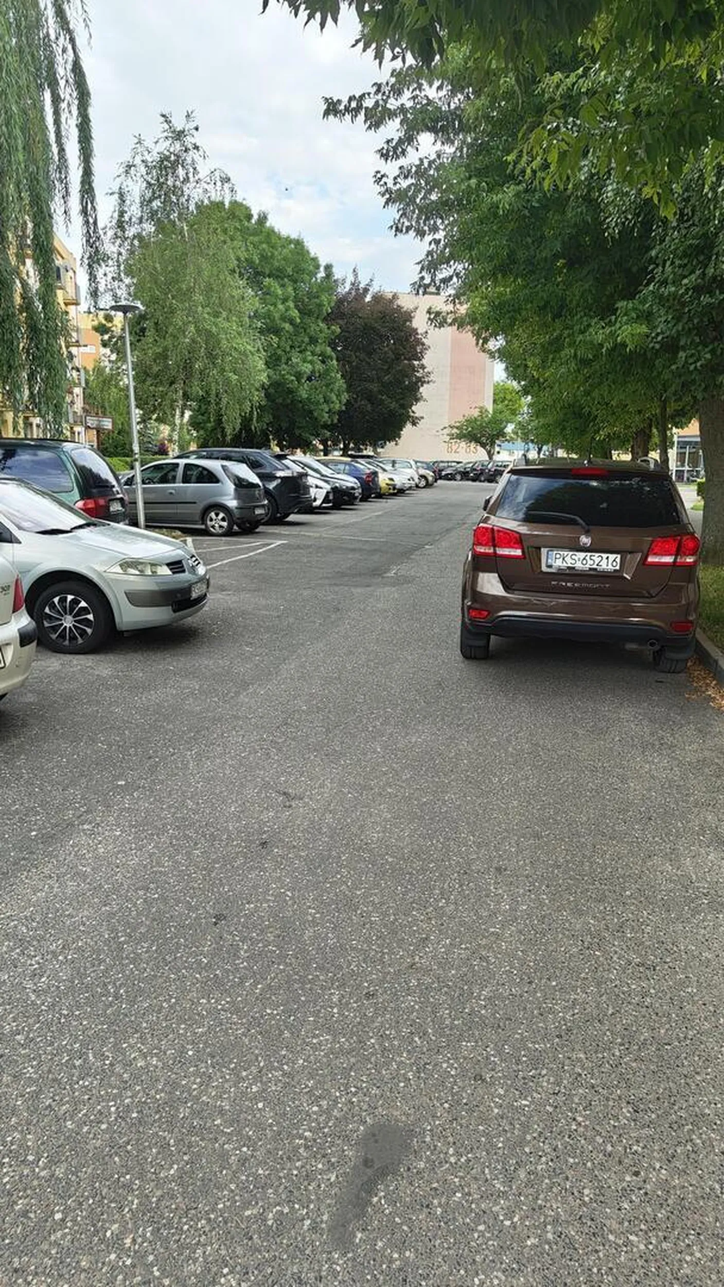 Stał na osiedlu na pewno dłużej niż godzinę zastawiając i uniemożliwiając wjazd i wyjazd z parkingu. Tam nie ma innego wyjazdu. PS to auto obok stało tam już od rana, stoi tam prawie zawsze i zawsze parking jest drożny w tym miejscu.