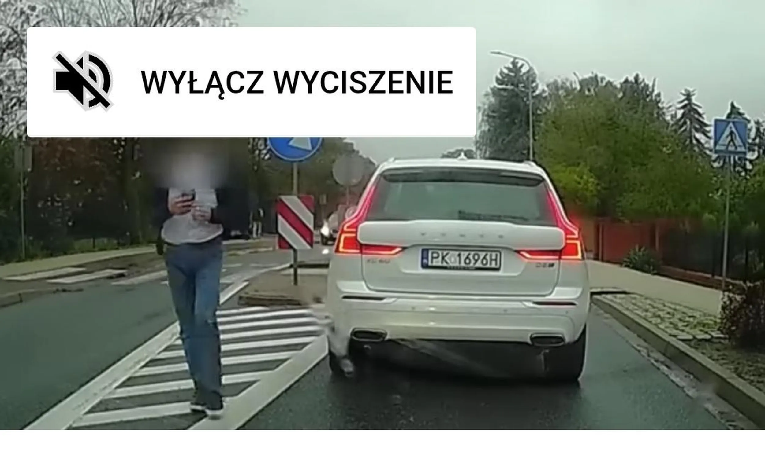 Zjeb który myslal ze ma jakieś dodatkowe prawa na drodze publicznej