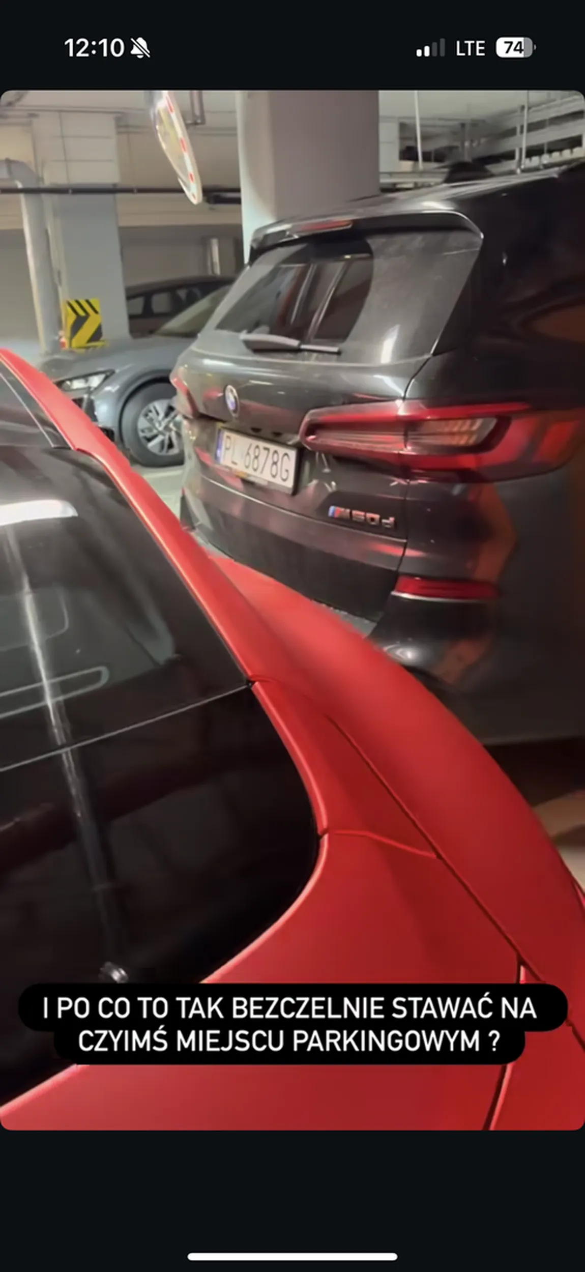 Bezczelnie zajmuje miejsca w garażu podziemnym. „Na chwilkę stanęłam” a mnie nie było 1,5h w garażu od kiedy zastawiłam ich samochód stojący na moim miejscu
