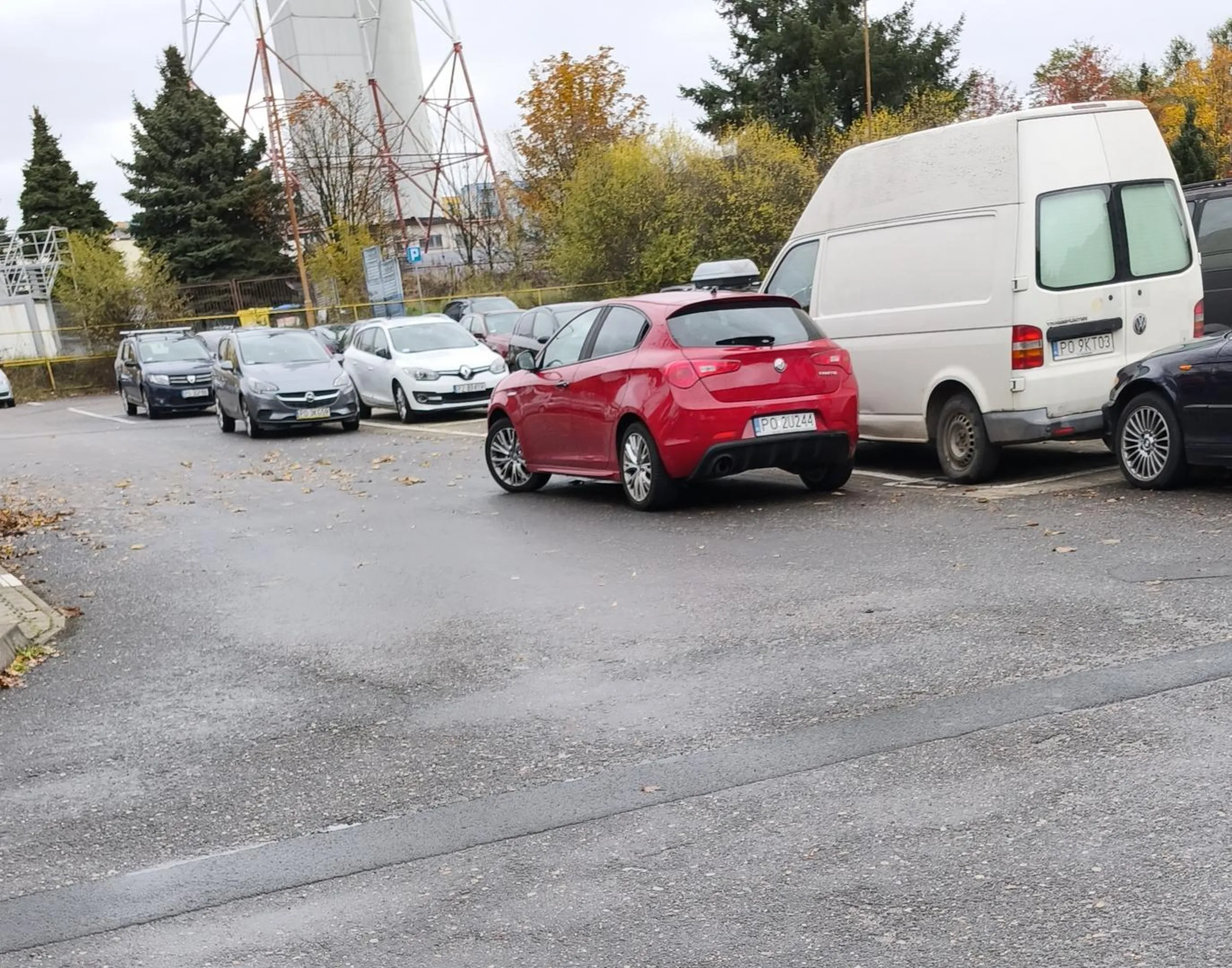 Parkowanie w przejezdzie poza wyznaczonym miejscem