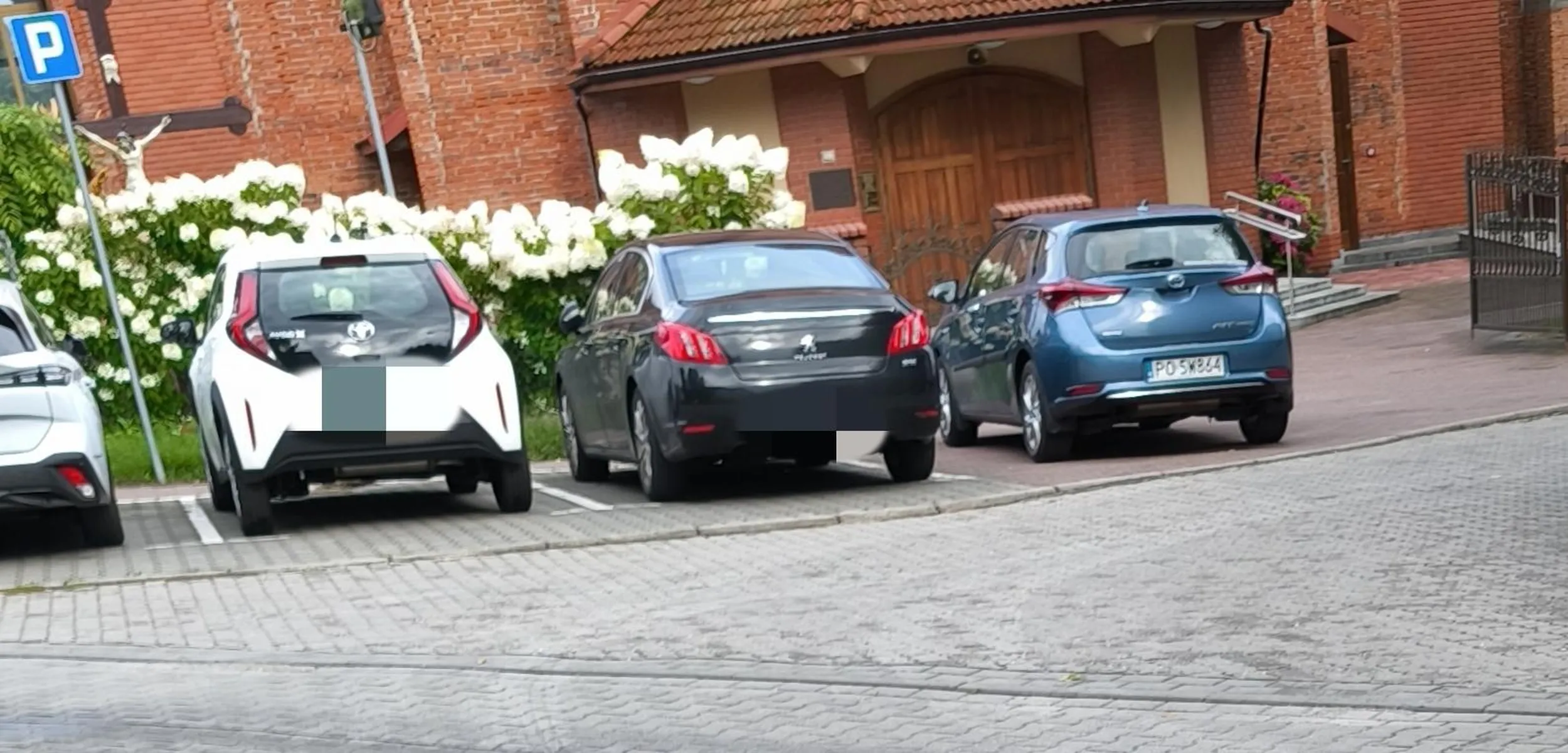 Problemy ze wzrokiem bo linii parkingowych nie widzi.