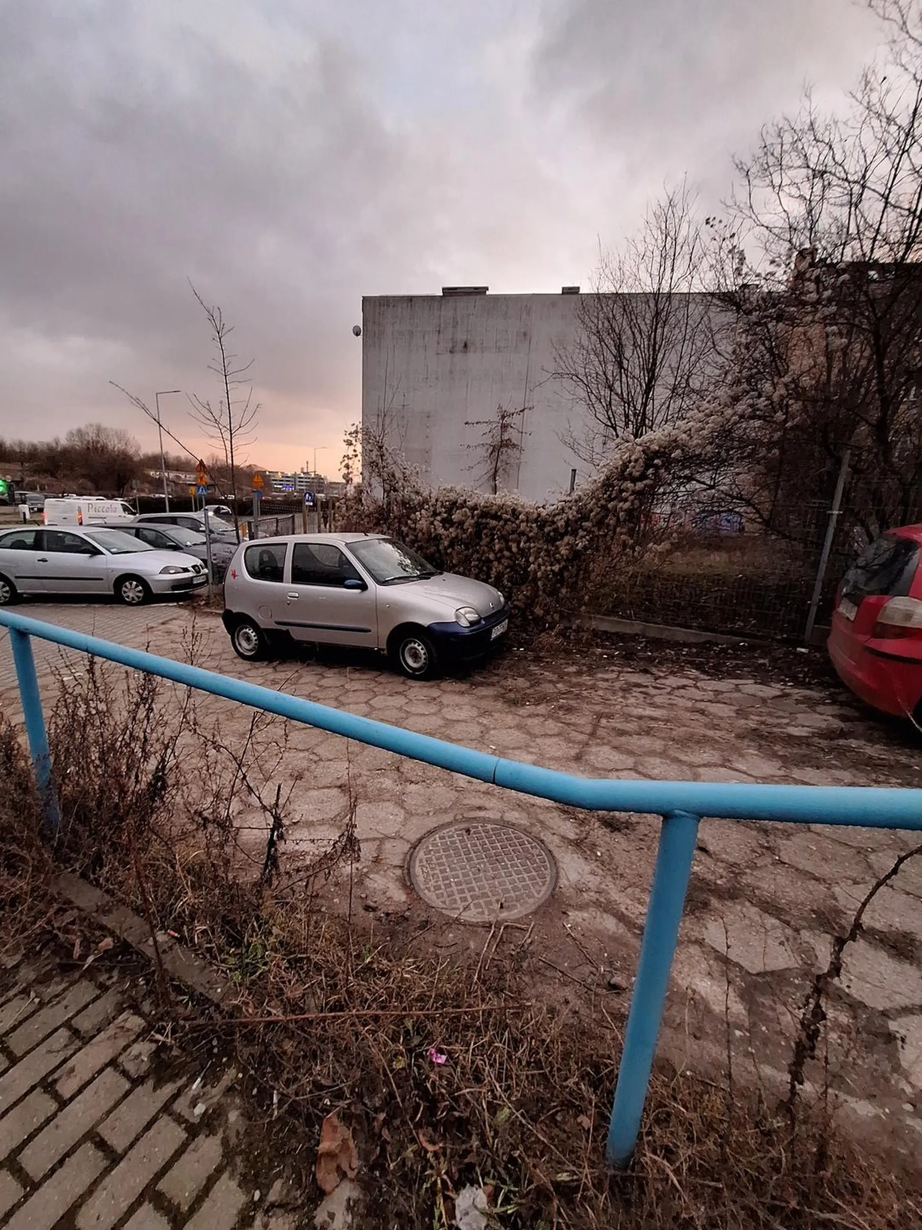 mała szkodliwość czynu a jednak egoistyczne, bo gdyby zaparkował jak na takiego pierdka przystało to jeszcze ktoś by się za nim zmieścił:)