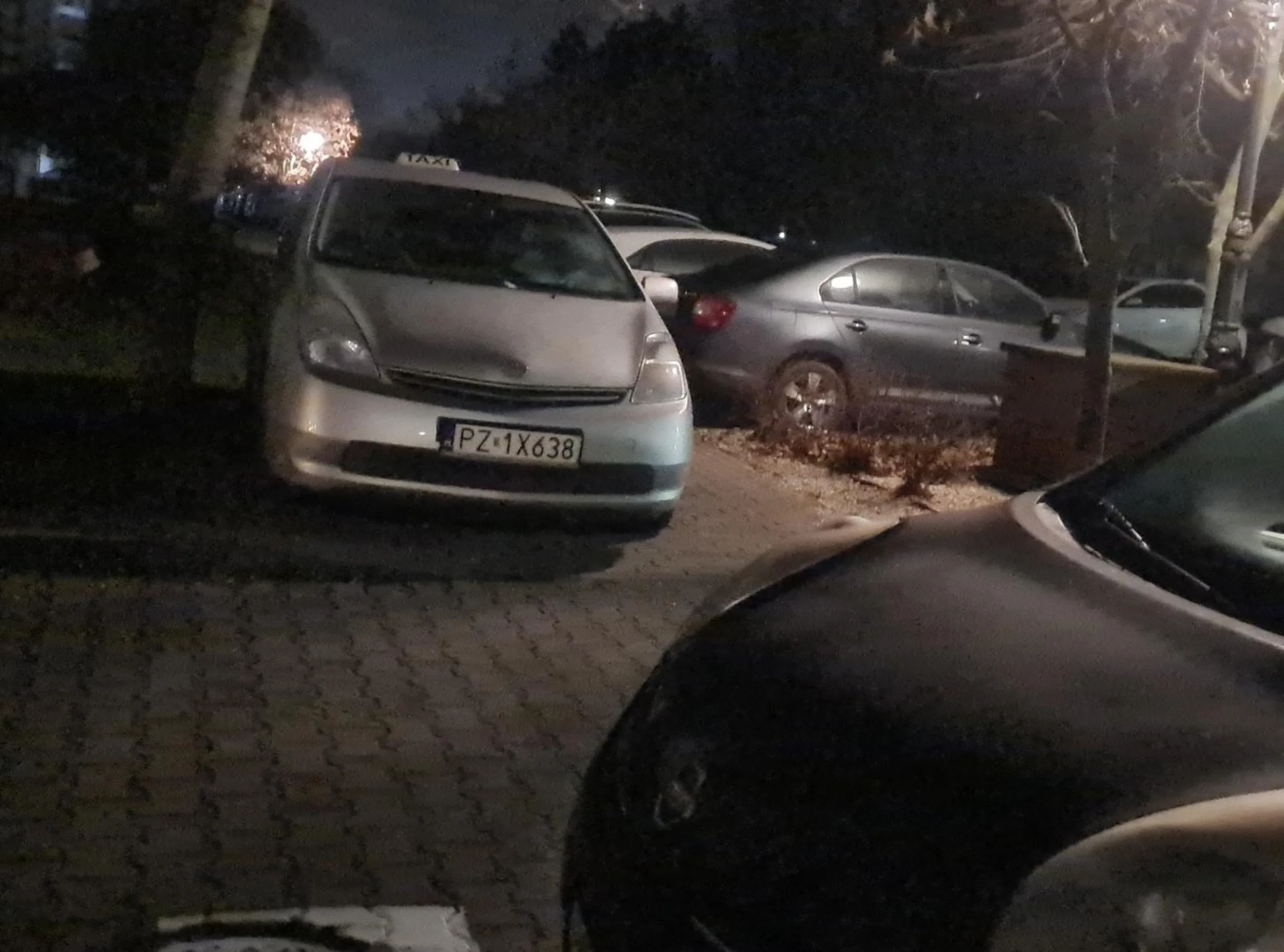 Parkowanie na trawniku, chodniku, przejsciu dla pieszych, blokowanie przejścia. Saperska Poznań