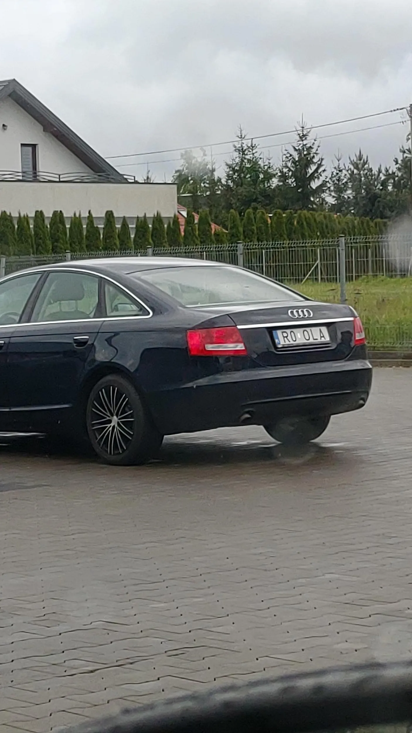 Tłuk nie potrafiący się zaparkować. Ustać w przejeździe bo tak się królowej zachciało.