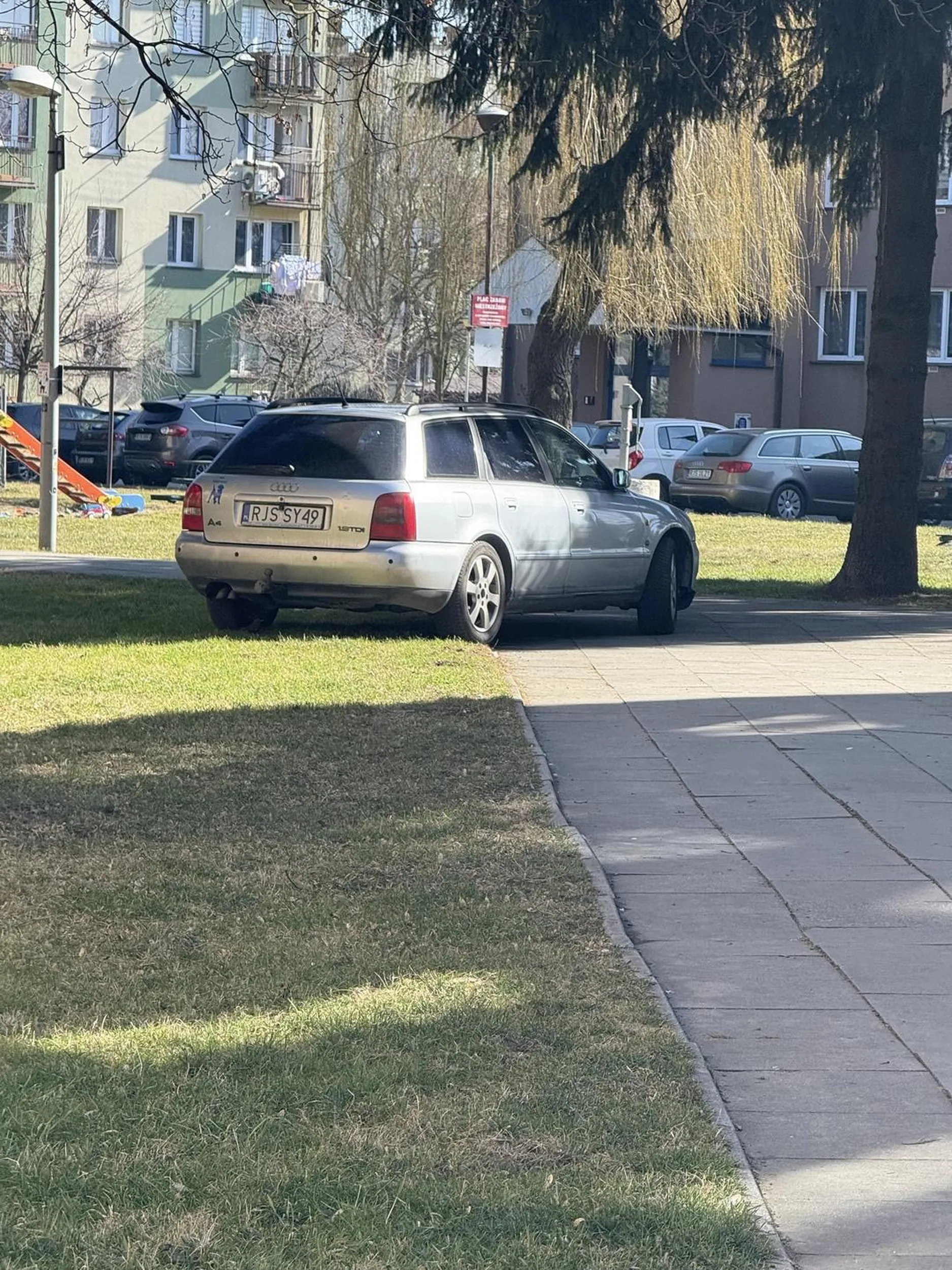 Na środku chodnika ?