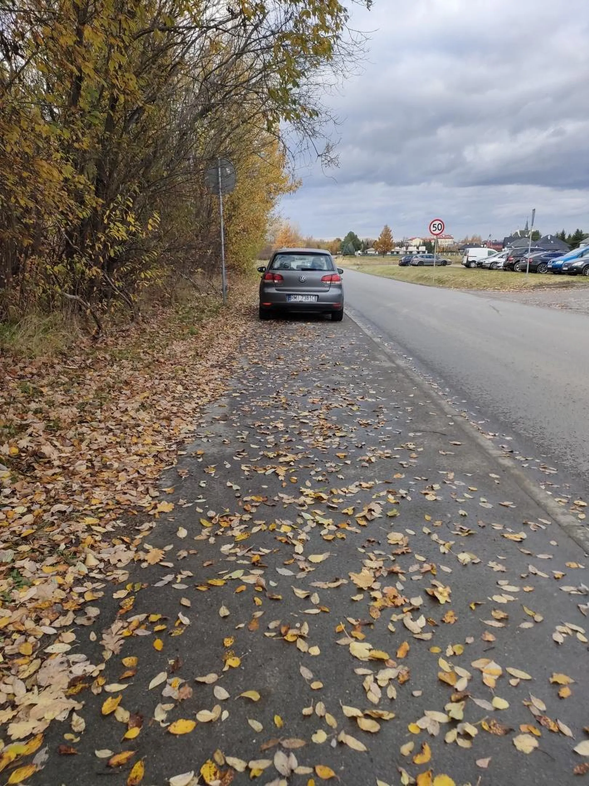 Ścieżka pieszo rowerowa to nie jest parking koleżko