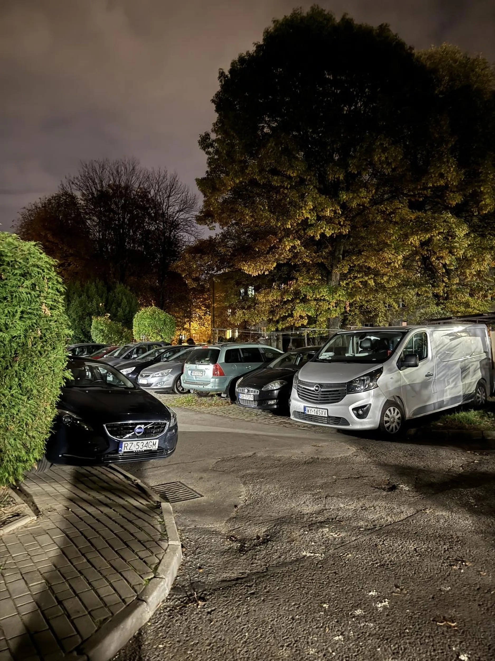 Parkowanie na chodniku blokujące przejazd na drodze osiedlowej. KARNY KU@% ZA ZŁE PARRKOWANIE, MASZ SZCZĘŚCIE ŻE NAKLEJKI NIE MIAŁEM.