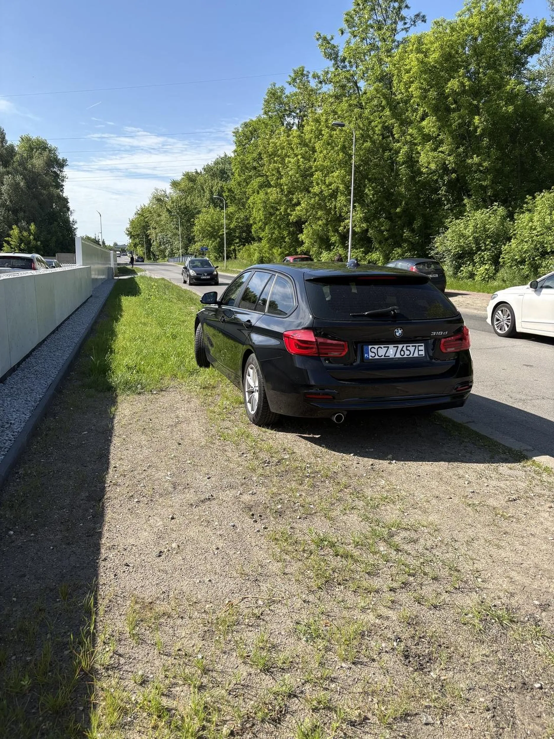 Parkuje na trawniku i jeszcze ma czelność się kłócić.