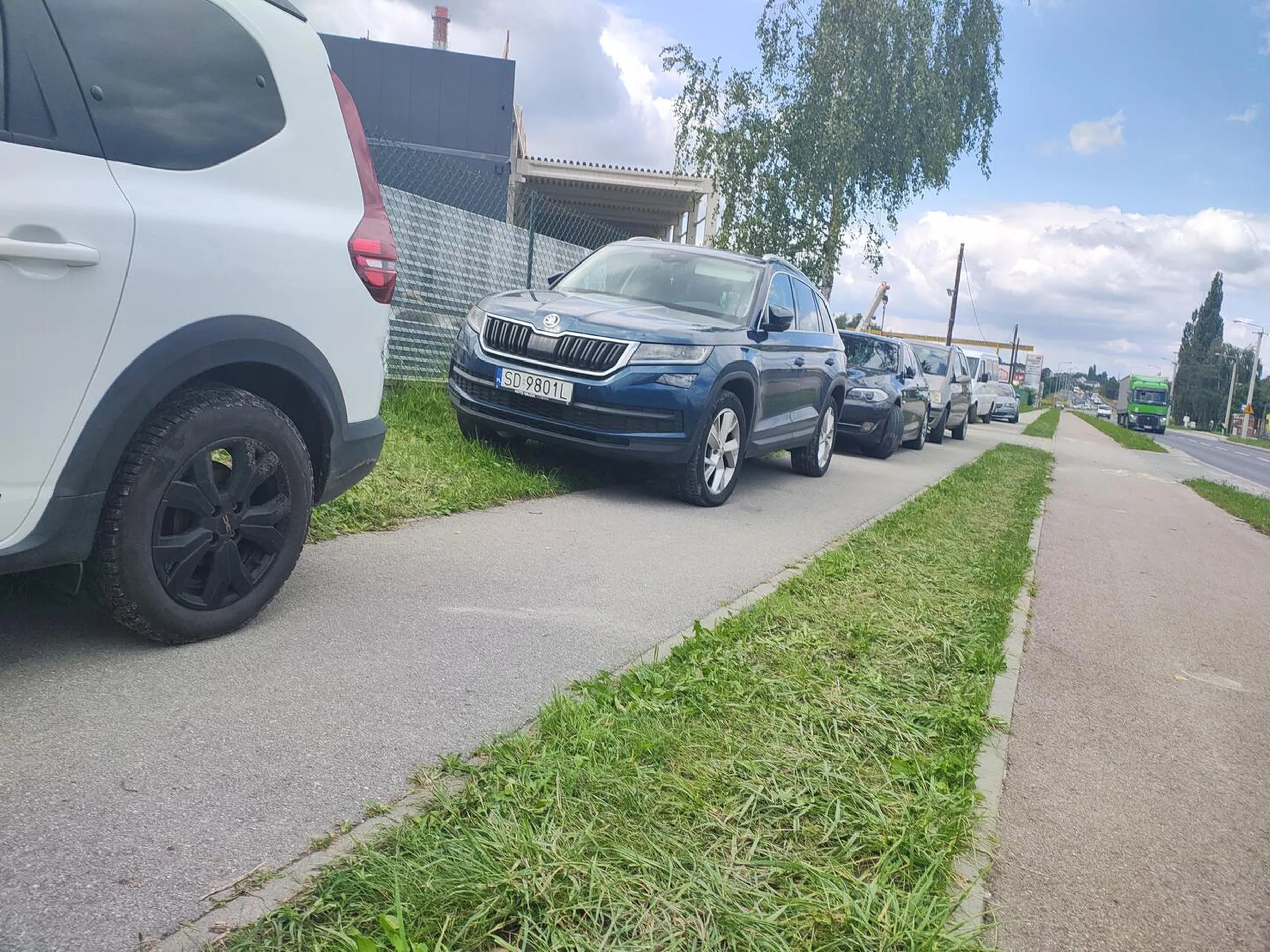 Święta krowa na pół chodnika