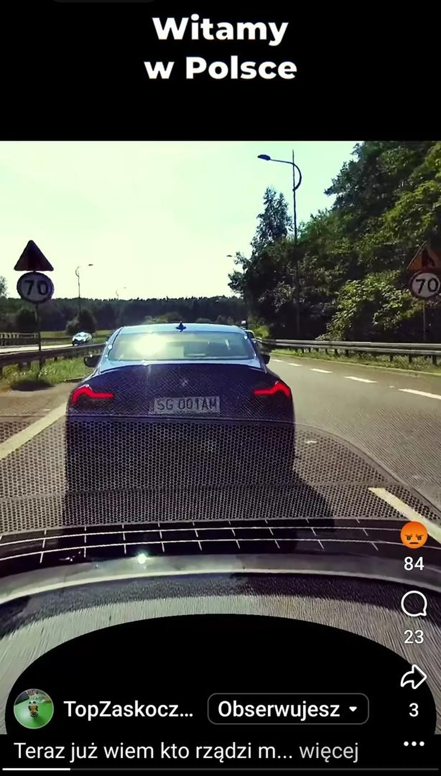 Złośliwy sqrwiel za kierownicą: https://www.facebook.com/share/r/1FkJBkNchT/
