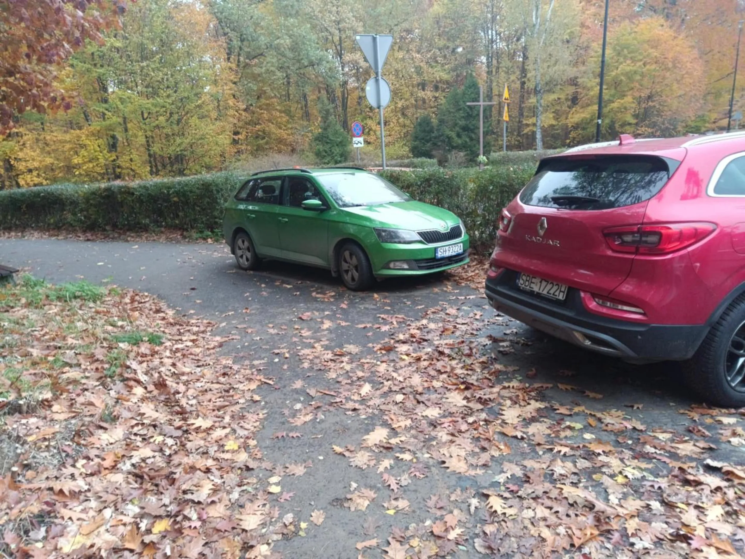 I powiedz mi kolego jak ty wyjedziesz? Jadąc po chodniku? Tfu na ciebie