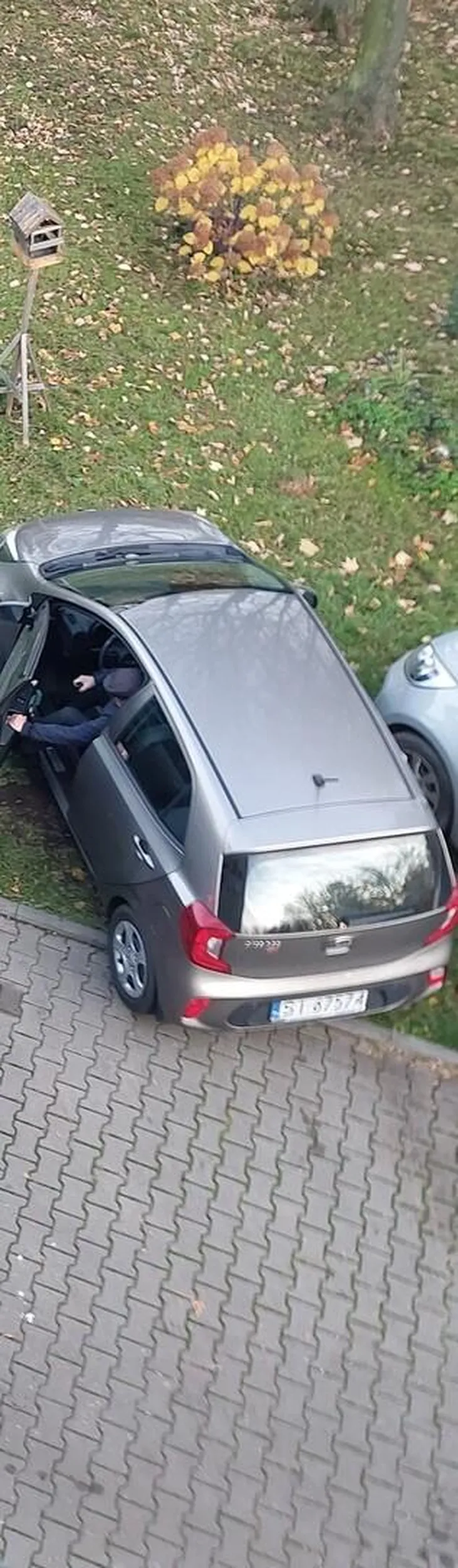 Jakim prawem stary capie wjazdzasz na mój teren i niszczysz mi podwórko zieleni!!! Wypad z mojego terenu czego k nie widzisz w 6 znakach zakazów na początkowym wjazdu!!!