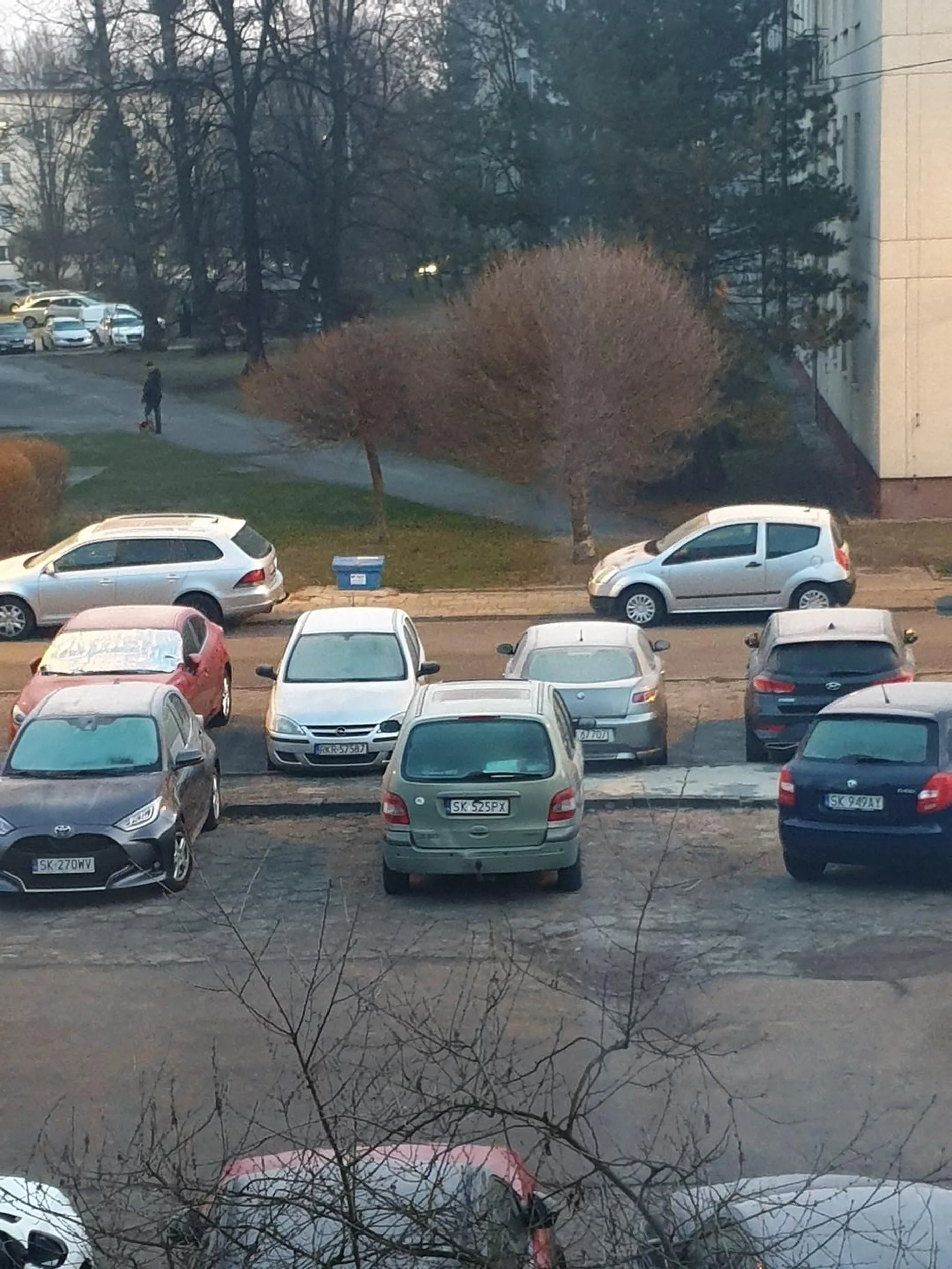 Naucz się wreszcie parkować wstrętny babochłopie! Trzeba mieć nasrane we łbie, żeby tak zostawić samochód.