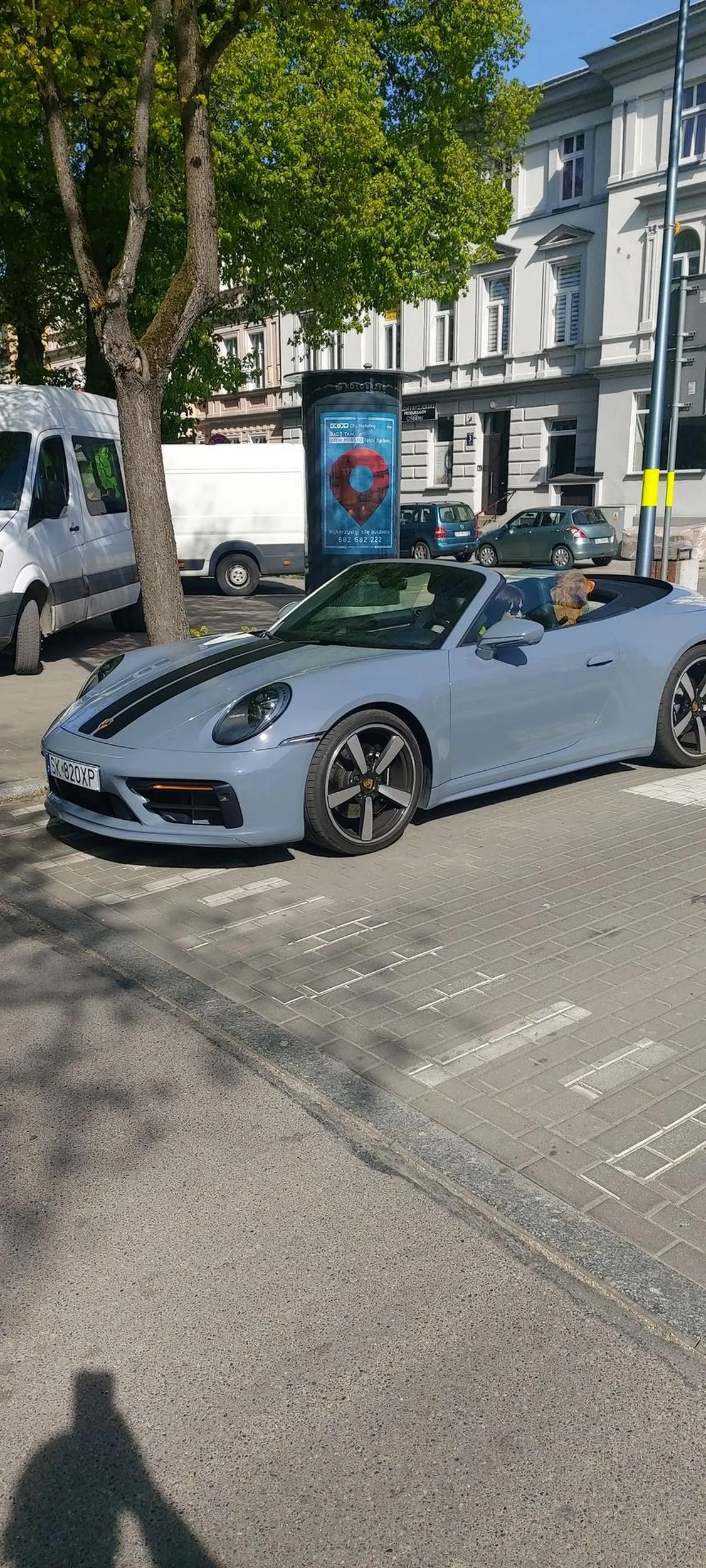 Parkuje centralnie na przejściu dla pieszych