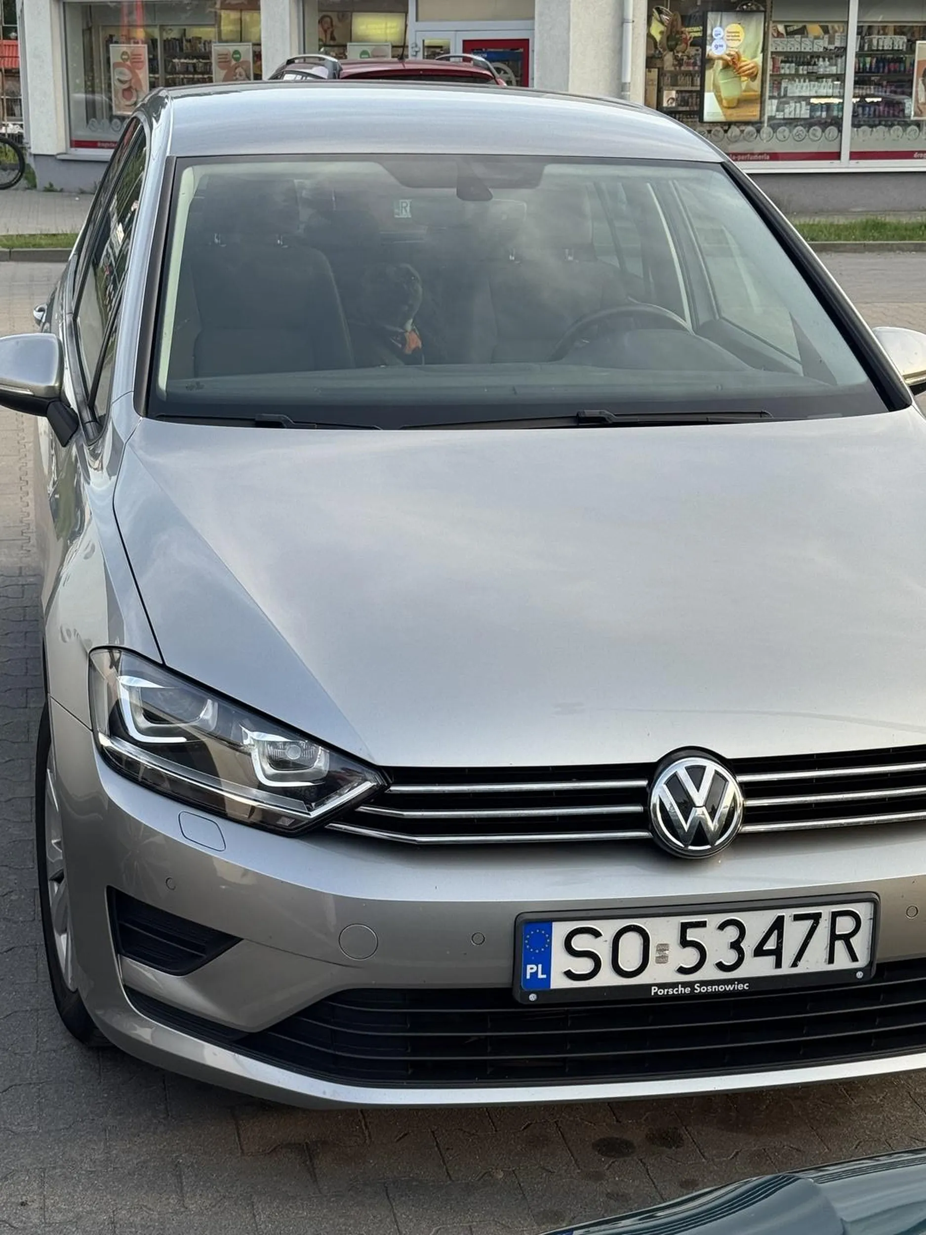 Pan przetrzymuje psa w zamkniętym samochodzie z zasuniętymi szybami,( temp. Na zewnątrz  powyżej 30C ) podczas zakupów.