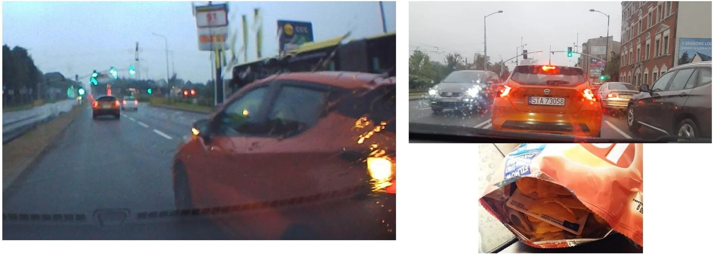 UWAGA!!! Chłopczyk mający w swoim samochodziku zamontowany „kierunkowskaz pierwszeństwa”. 11.09.2025 r. godz. 6:40, DK79 Bytom na wysokości CH S1, kierunek Katowice. Włączenie lewego kierunkowskazu i zajechanie drogi pojazdowi na lewym pasie. Gdyby nie gwałtowne hamowanie oba samochody bez blacharki by się nie obyły. Przy Legendii w Katowicach, w ramach podziękowania za refleks, pozdrawia środkowym palcem.