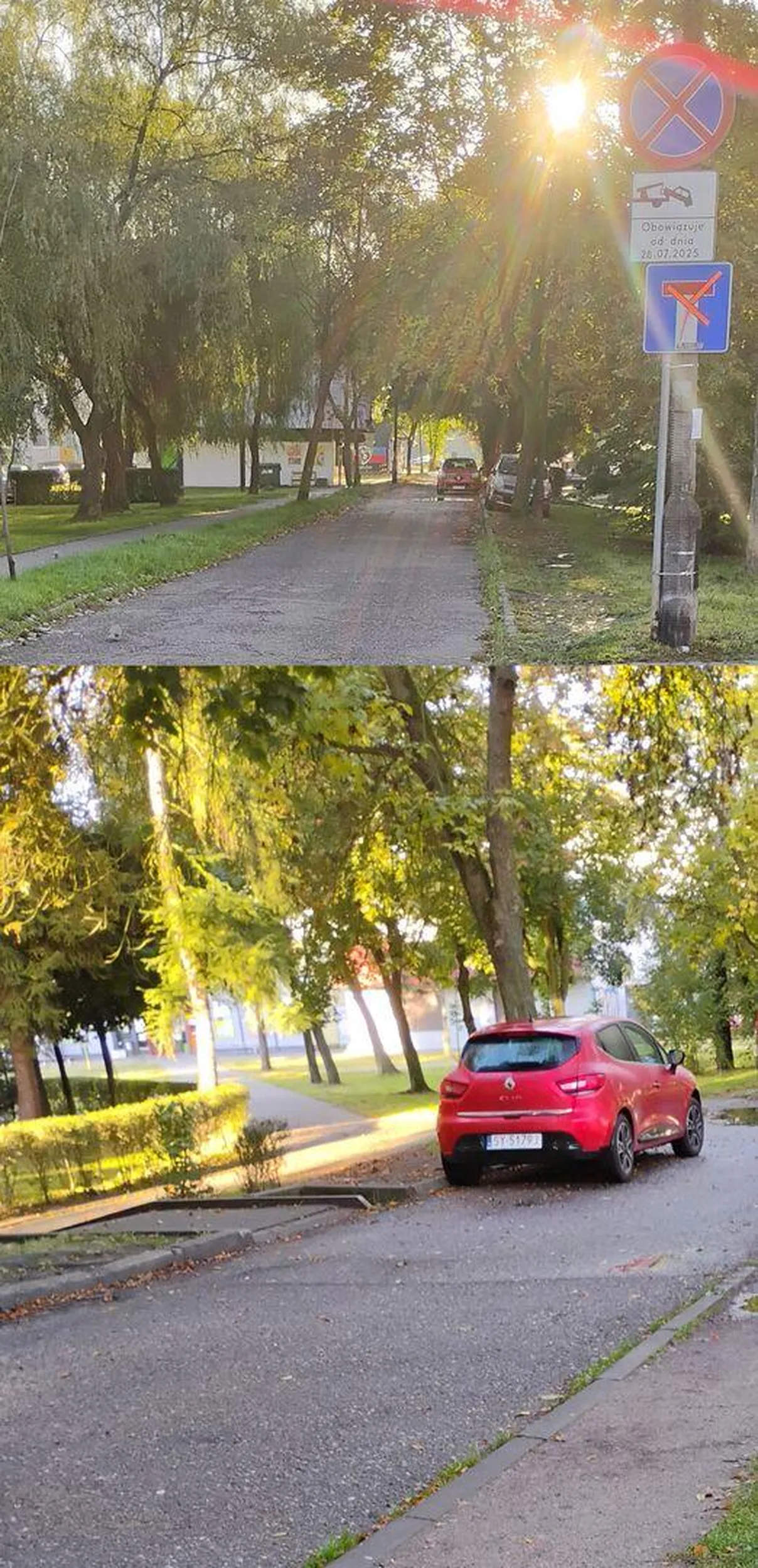 Jeździ po chodniku aby później zostawić wozidło na drodze, gdzie obowiązuje zakaz zatrzymywania