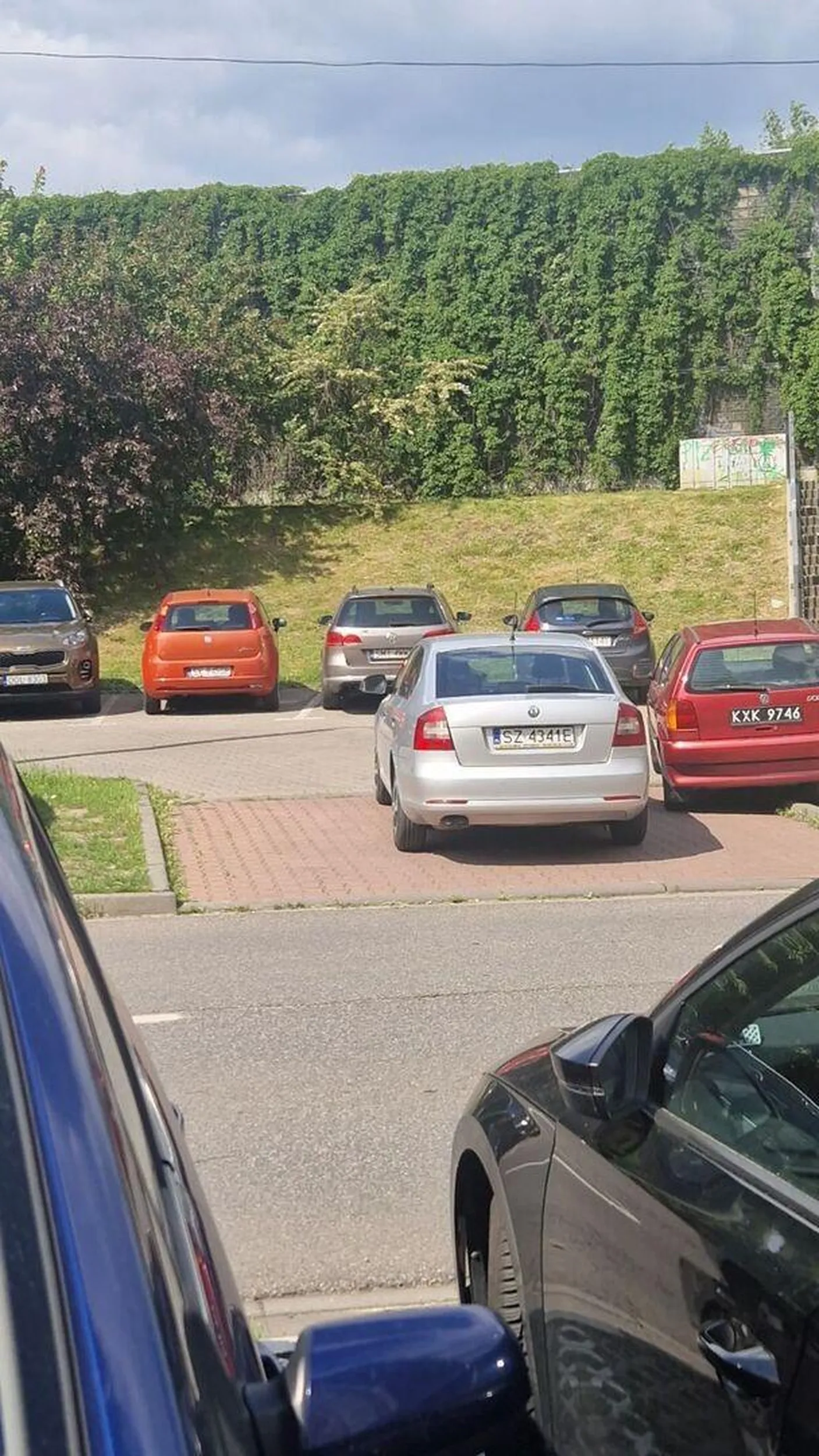 Tępy ch*ju. Zaparkowałeś na wjeździe na parking. Masz przeciąg między uszami czy po prostu jesteś poyebany?