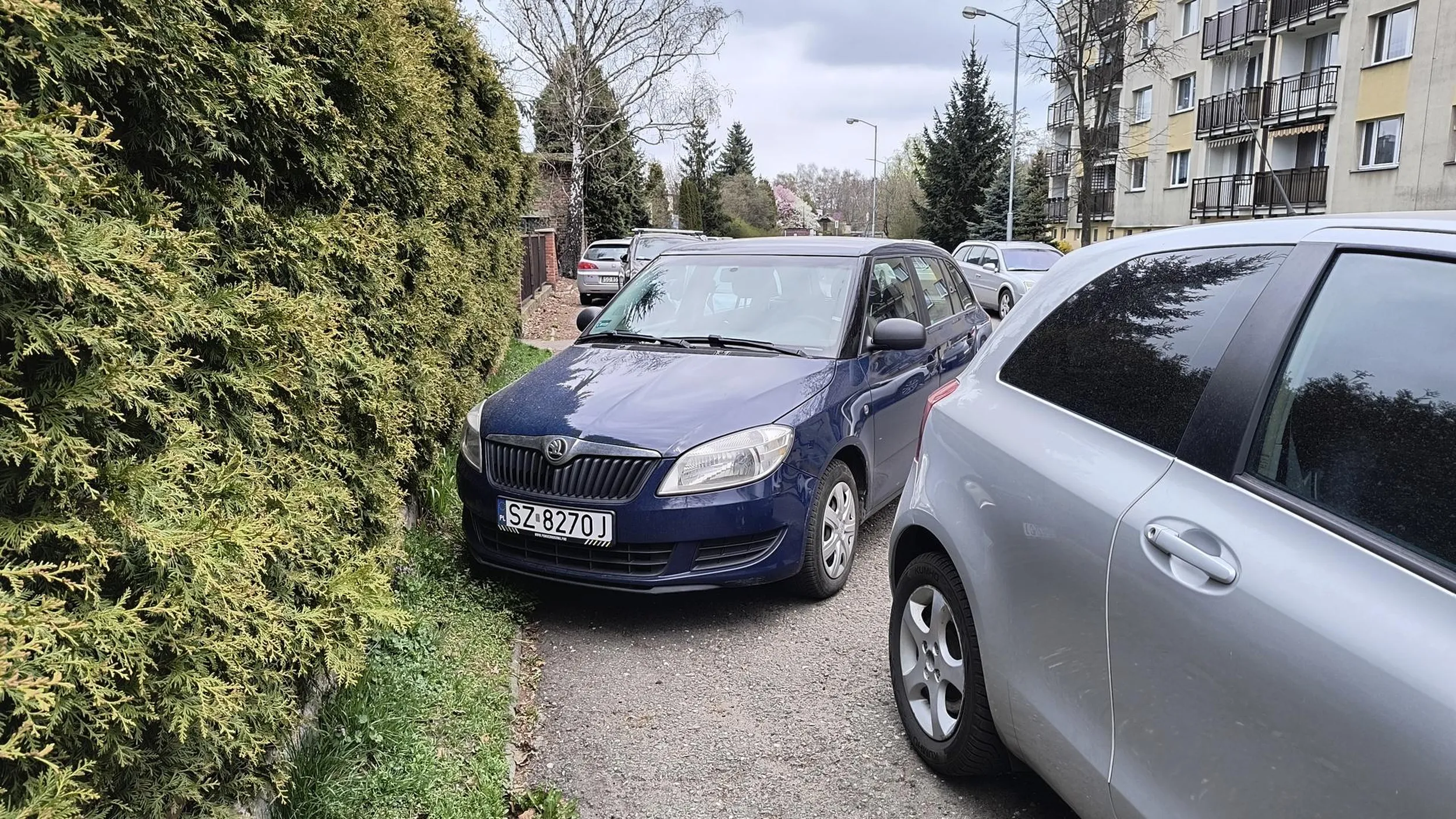 Mistrz parkowania na chodniku ;)