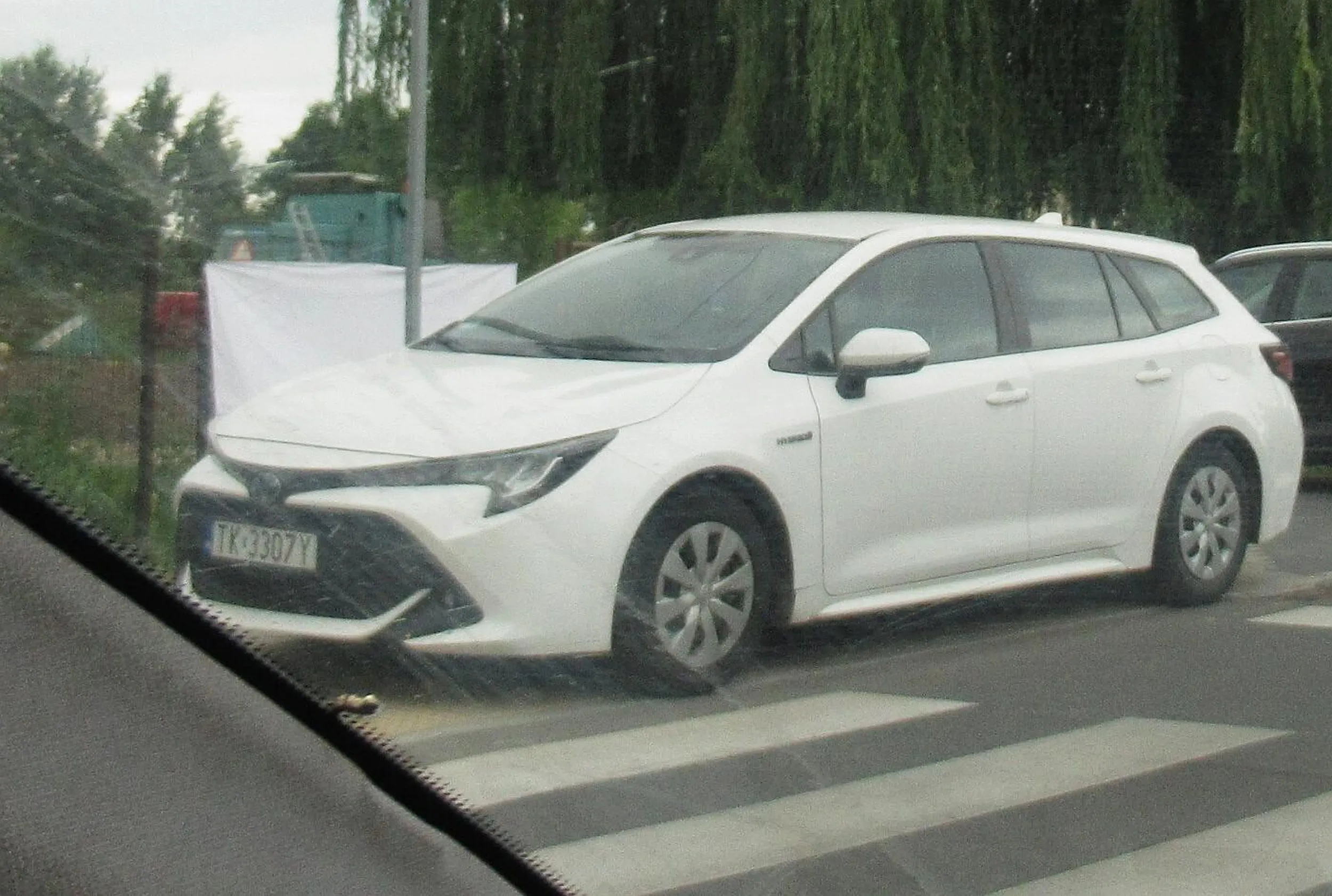 Patus zaparkował samochód na przejściu dla pieszych.