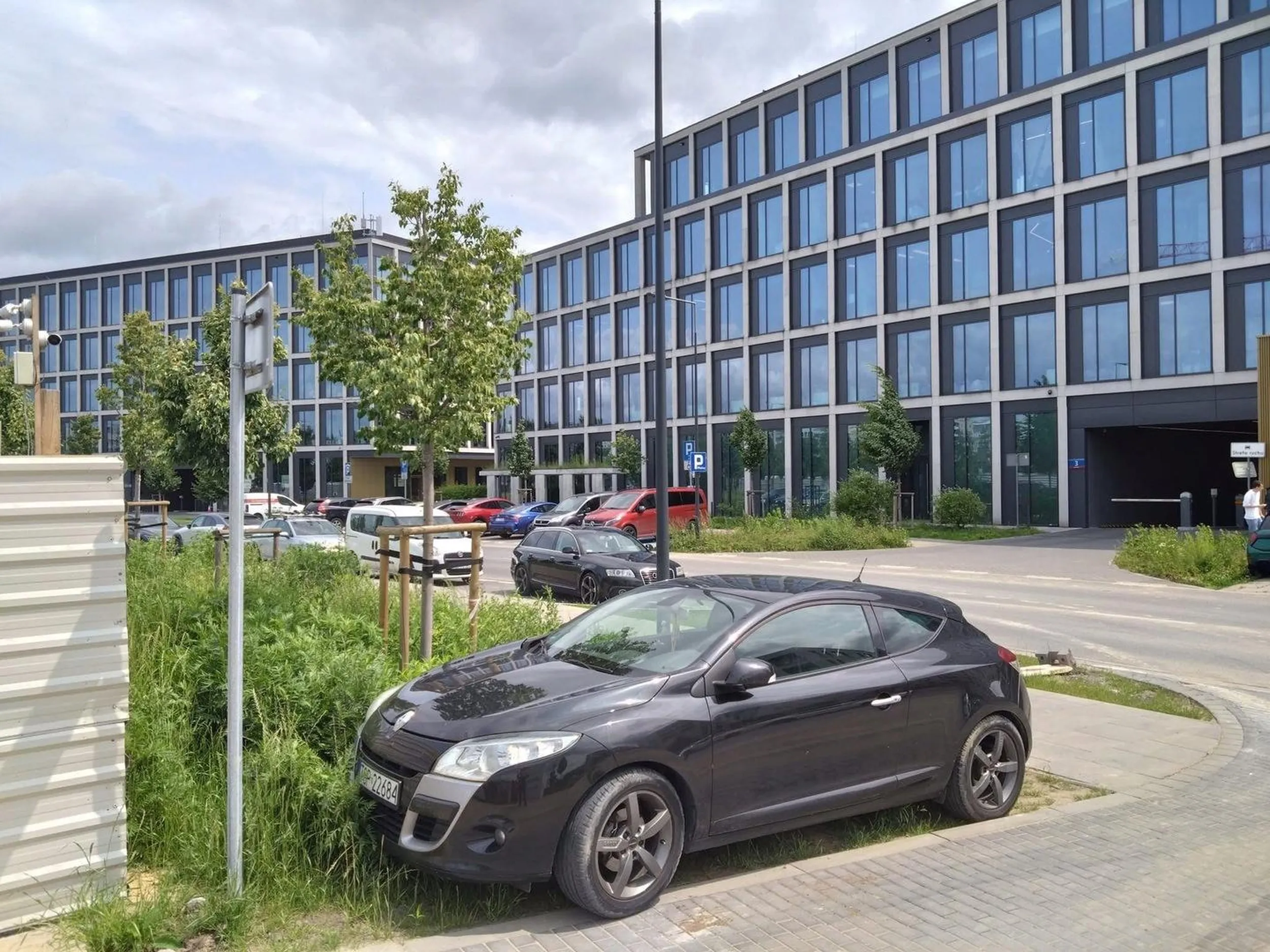 Chamie, nie parkuj na zieleni.