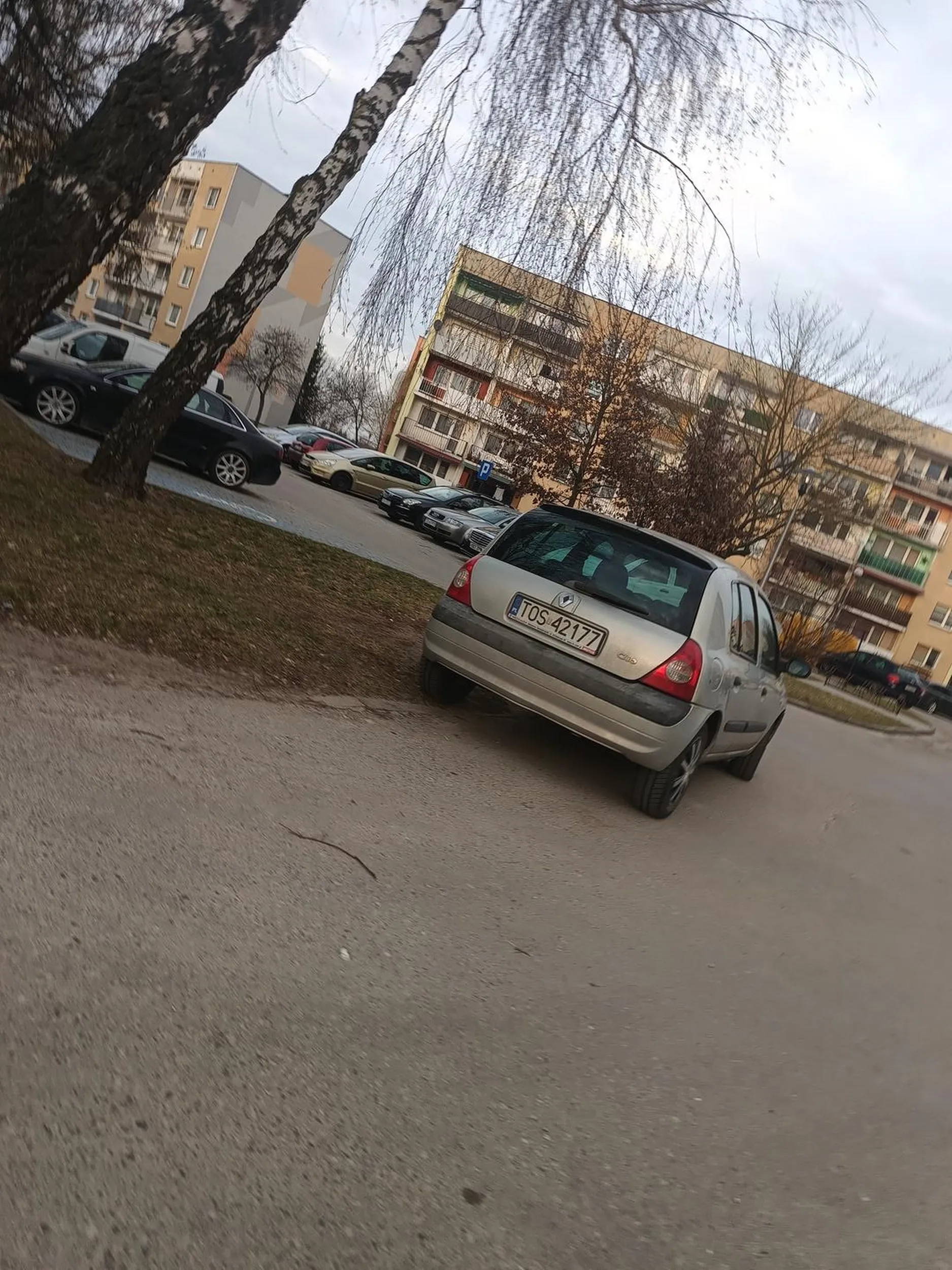 Piękne zaparkowane Renault Clio w niedozwolonym miejscu. Żenada?