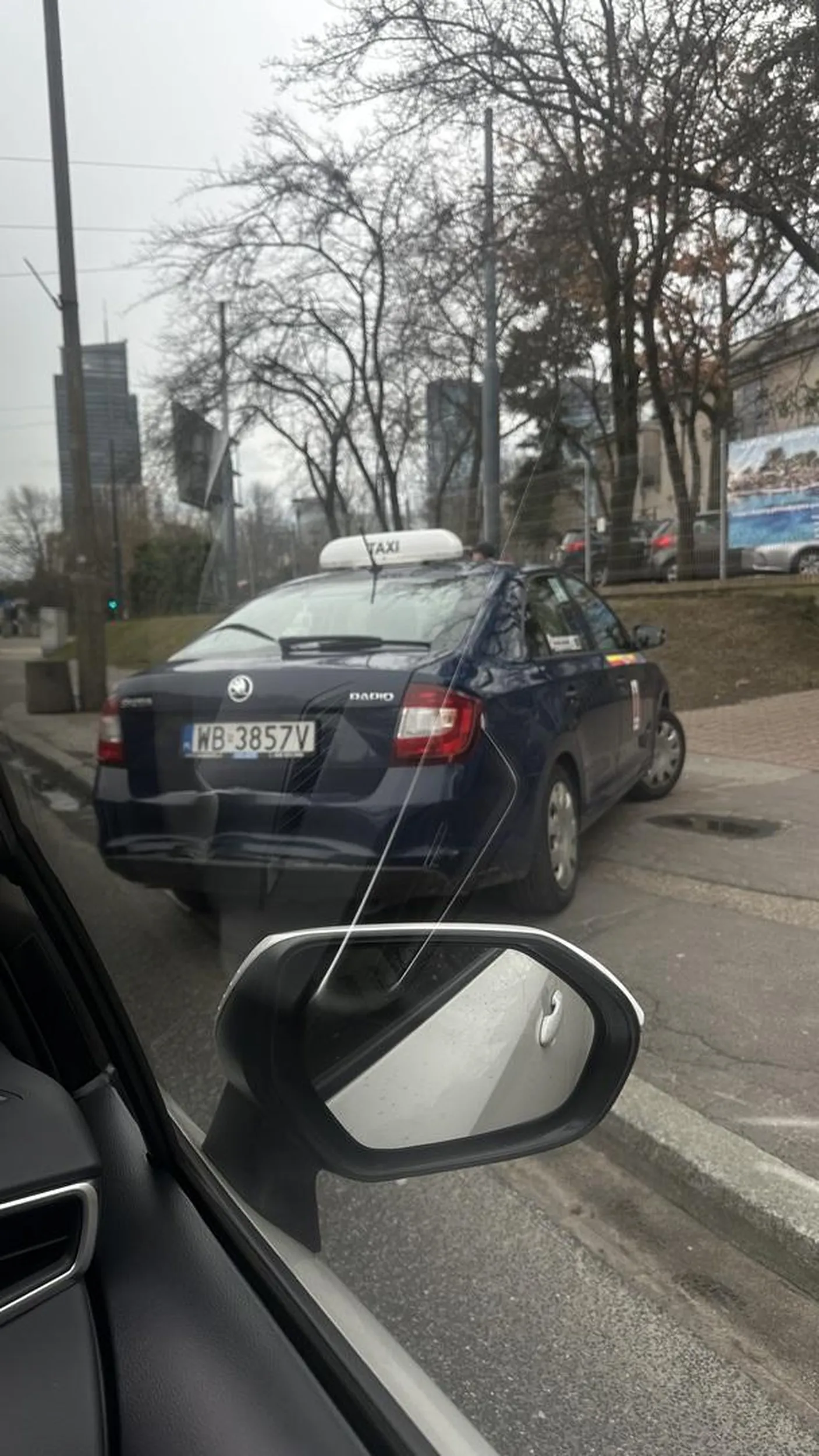 Ja pierdziele, co to jest? A czemu odrazu nie na środku drogi zostawiła samochód? Widać, że już nie raz walnięty, ale nie wystarczająco uważam. Wszyscy muszą objeżdżać. W środku Pani blondynka.