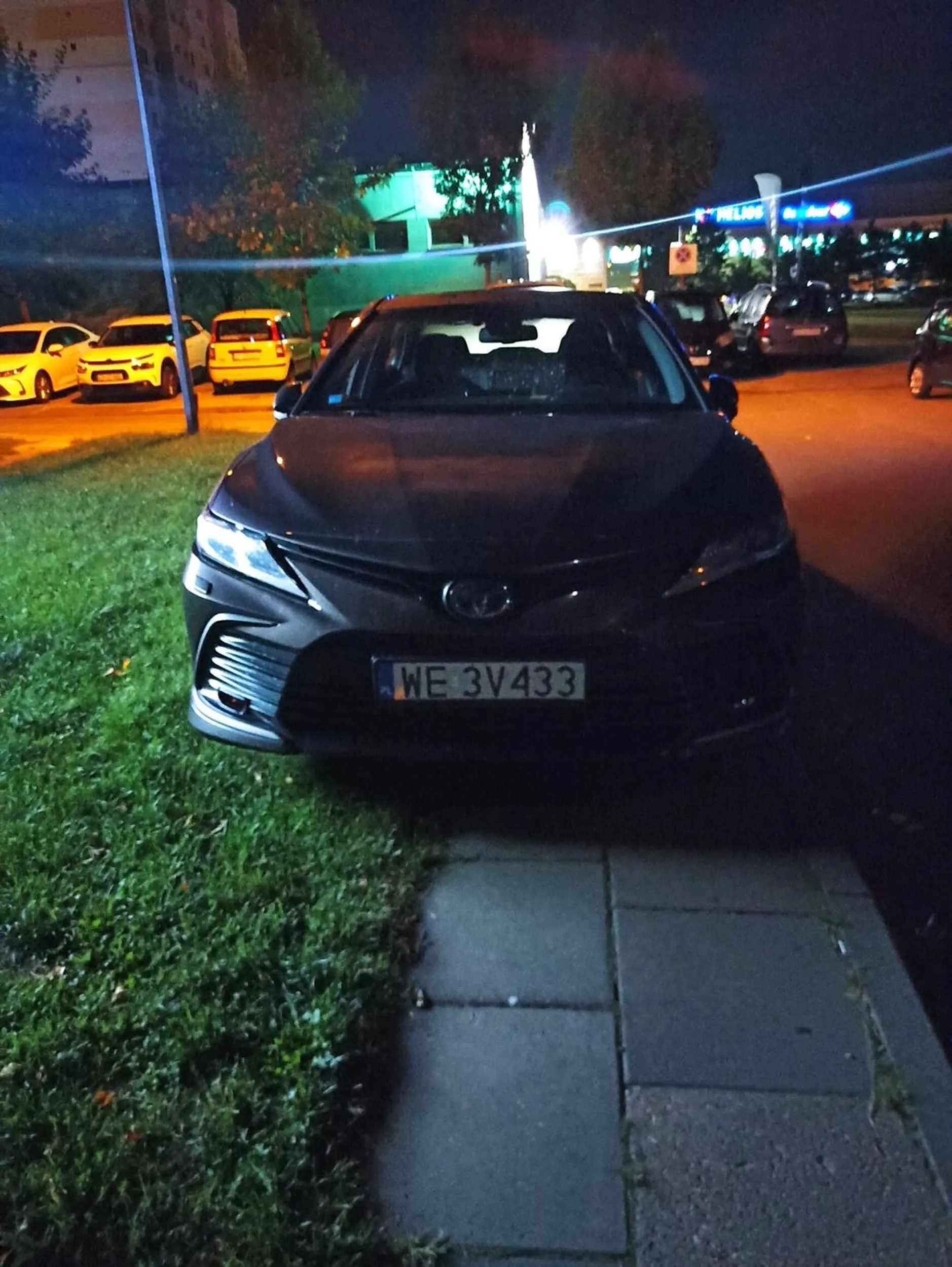 Dewastuje chodnik i trawnik w Piotrkowie Trybunalskim. Jak tym chodnikiem ma przejść osoba niepełnosprawna na wózku? Włącz myślenie!