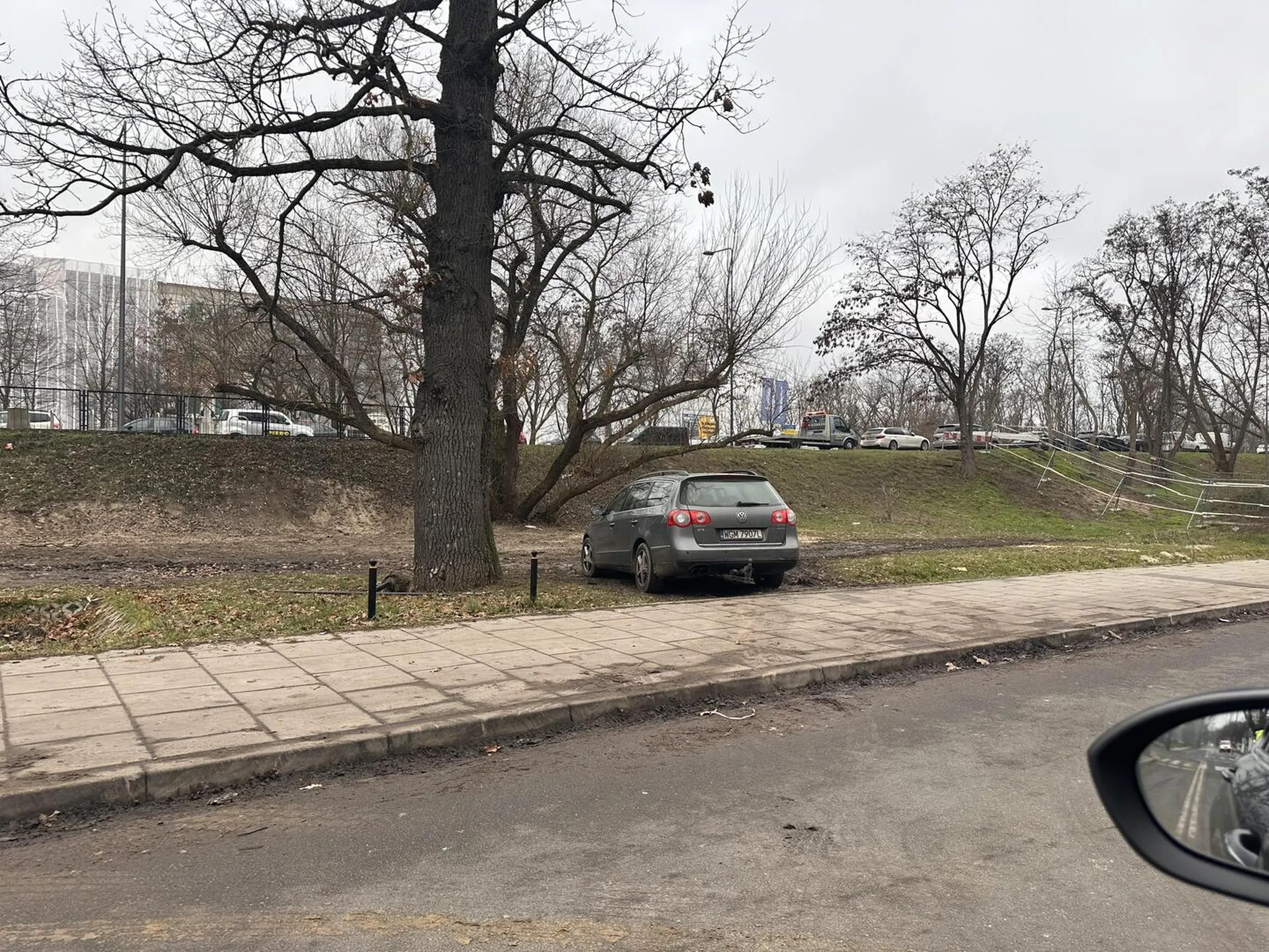 Ulice miejskie to nie wieś, naucz się parkować. Trawnik to nie Twoja własność.