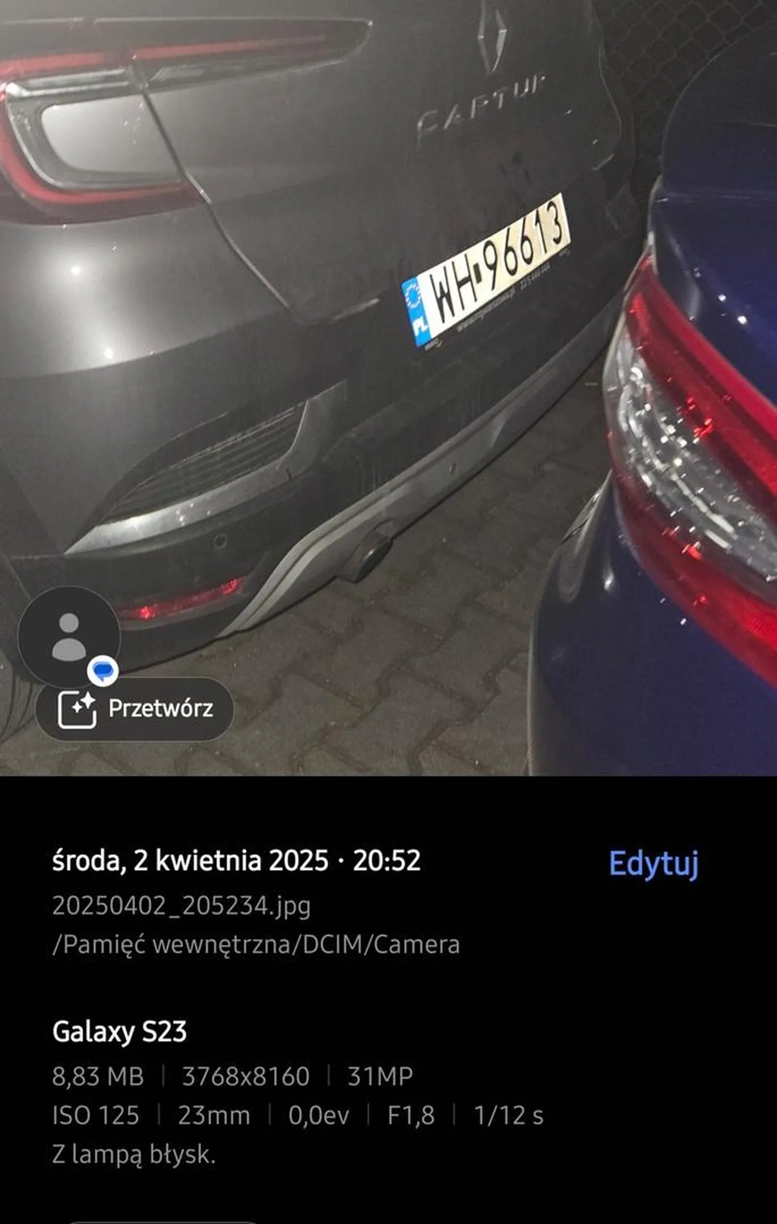 Uderzył w moj tylny zderzak cofając i zbiegł z miejsca zdarzenia