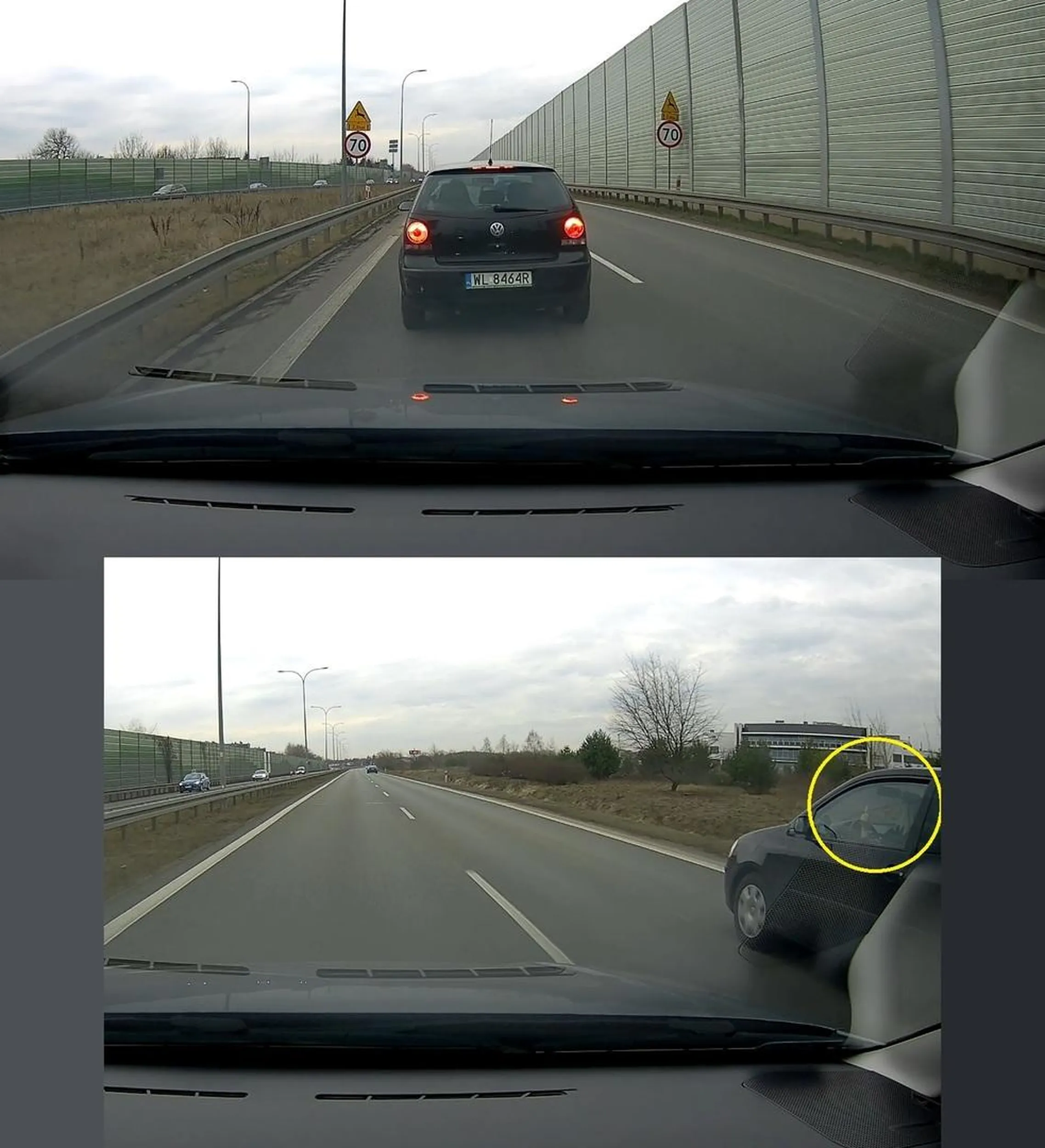 Niestabilna emocjonalnie wariatka, jedzie 50km/h przy dozwolonych 70km/h lewym pasem, zamiast zjechać robi brake checki, zajeżdża drogę, pokazuje środkowy palec. Trochę jej szkoda, bo widać, że w życiu coś nie wyszło. Radzę na nią uważać i omijać szerokim łukiem w przypadku spotkania jej na drodze.