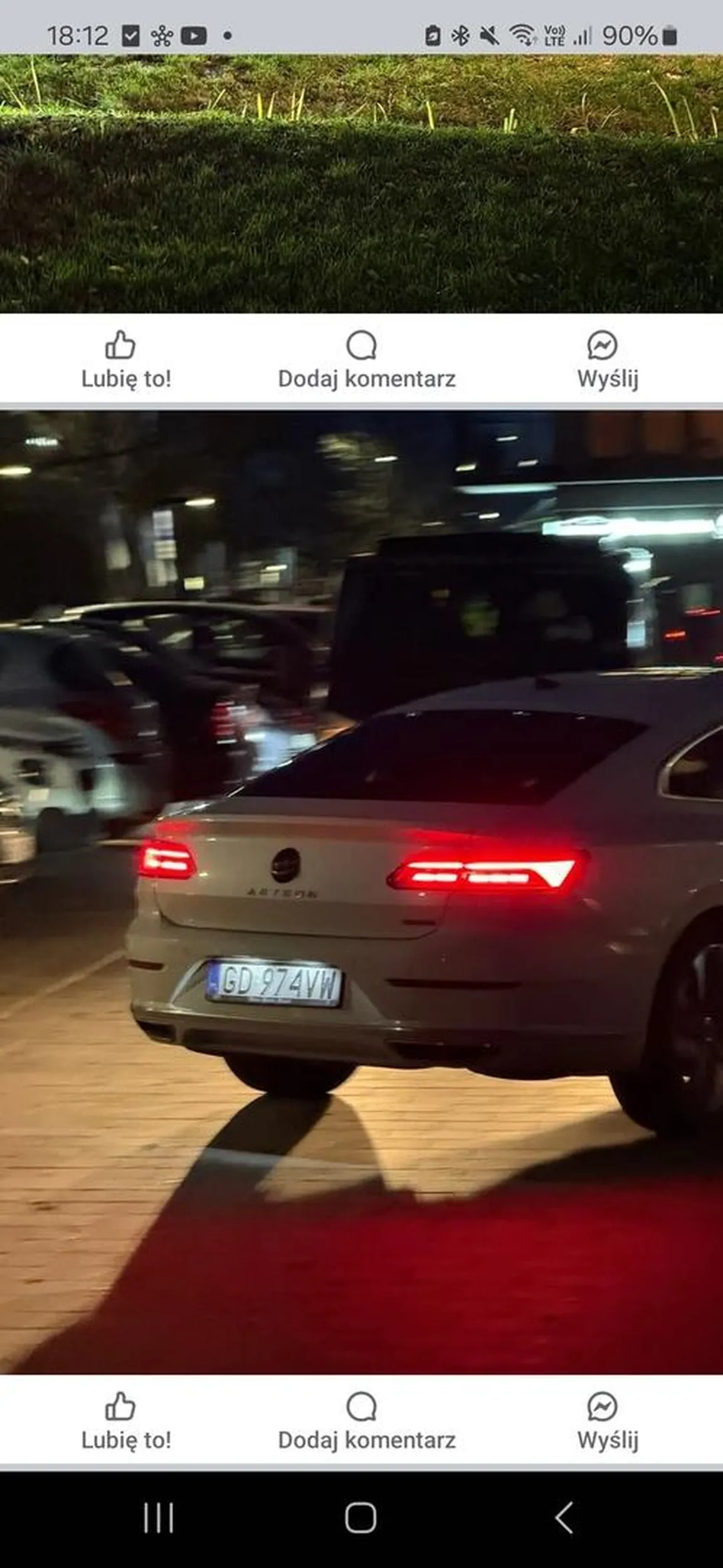 zostałeś obtarty na parkingu przez Arteona 974VW