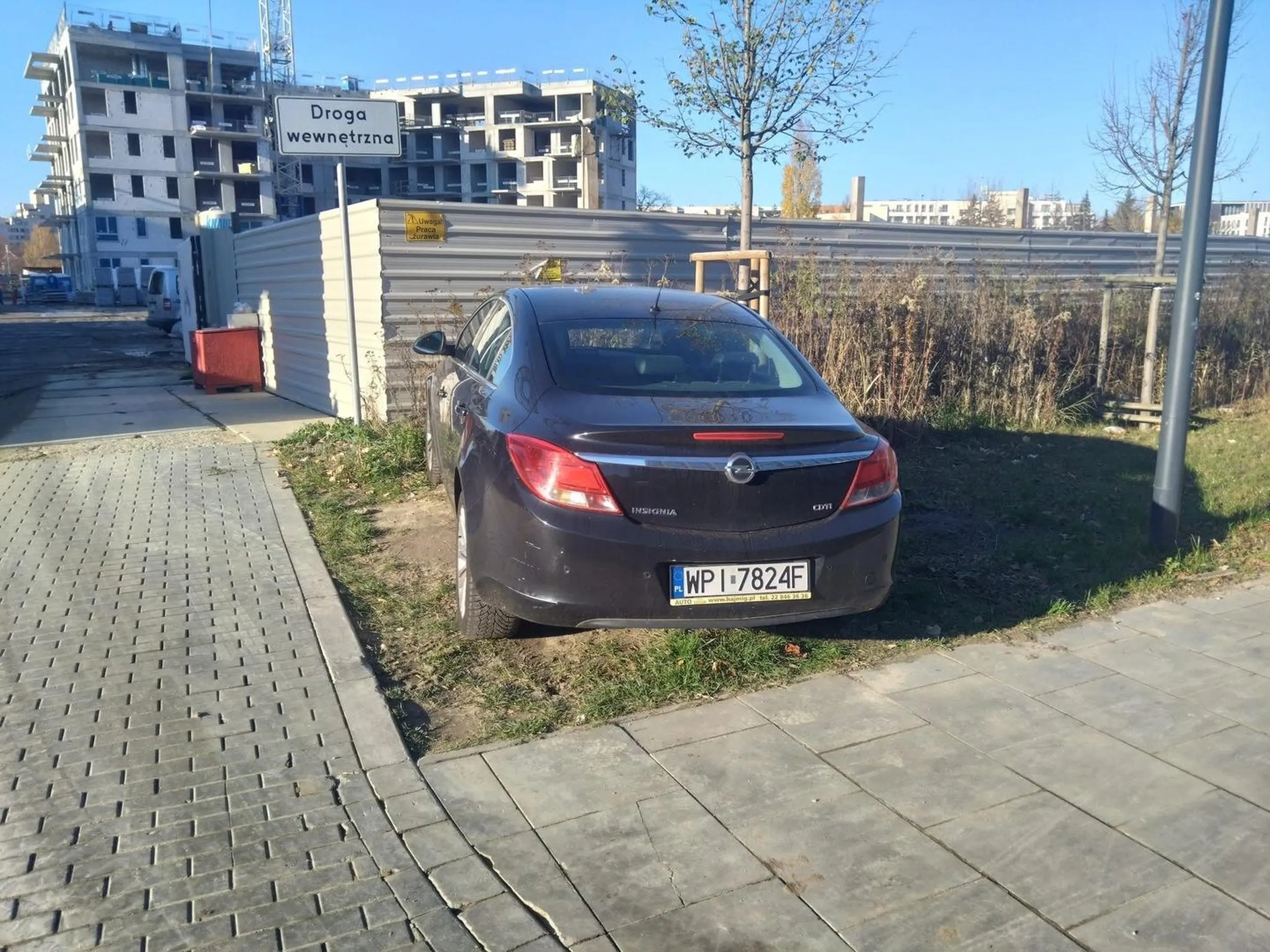 Chamie, nie parkuj na zieleni ?