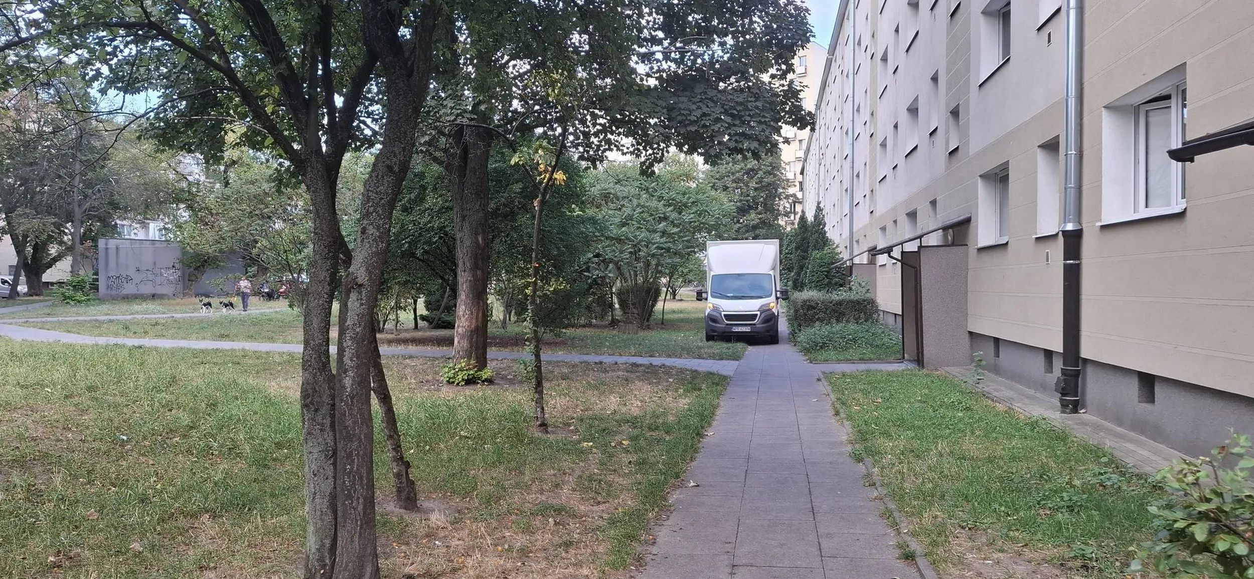 Postawienie ponad 2.5 t kloca pod blokiem, bo musi dostarczyć meble " a klient nie chciałby dopłacić gdyby stanął dalej". Zamiast oszczędzać kosztem przestrzeni miejskiej, polecam następną wypłatę zainwestować w wózek transportowy. A groźby możesz sobie w buty wsadzić.