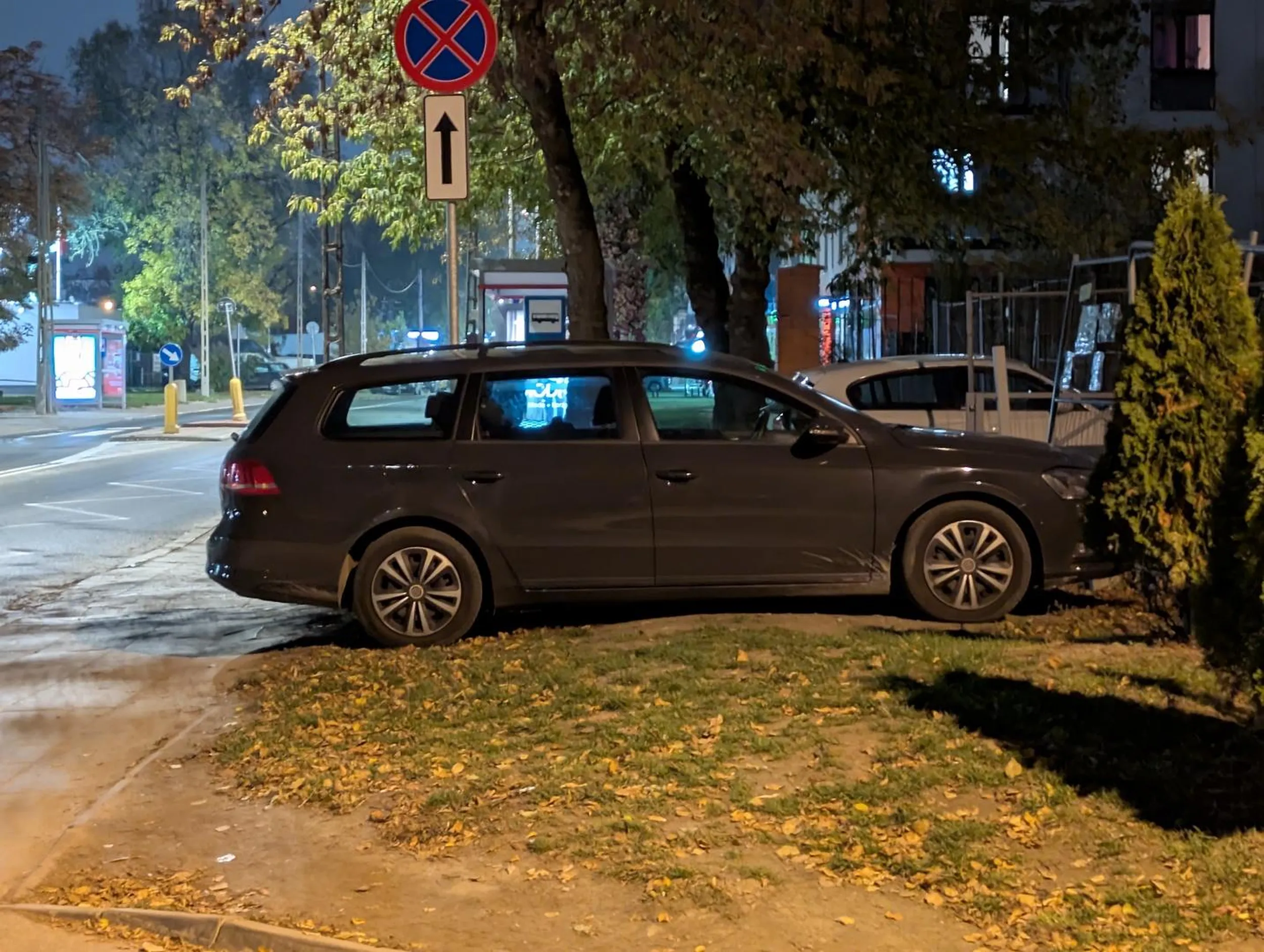 Po chodniku na trawniku, można, można :)