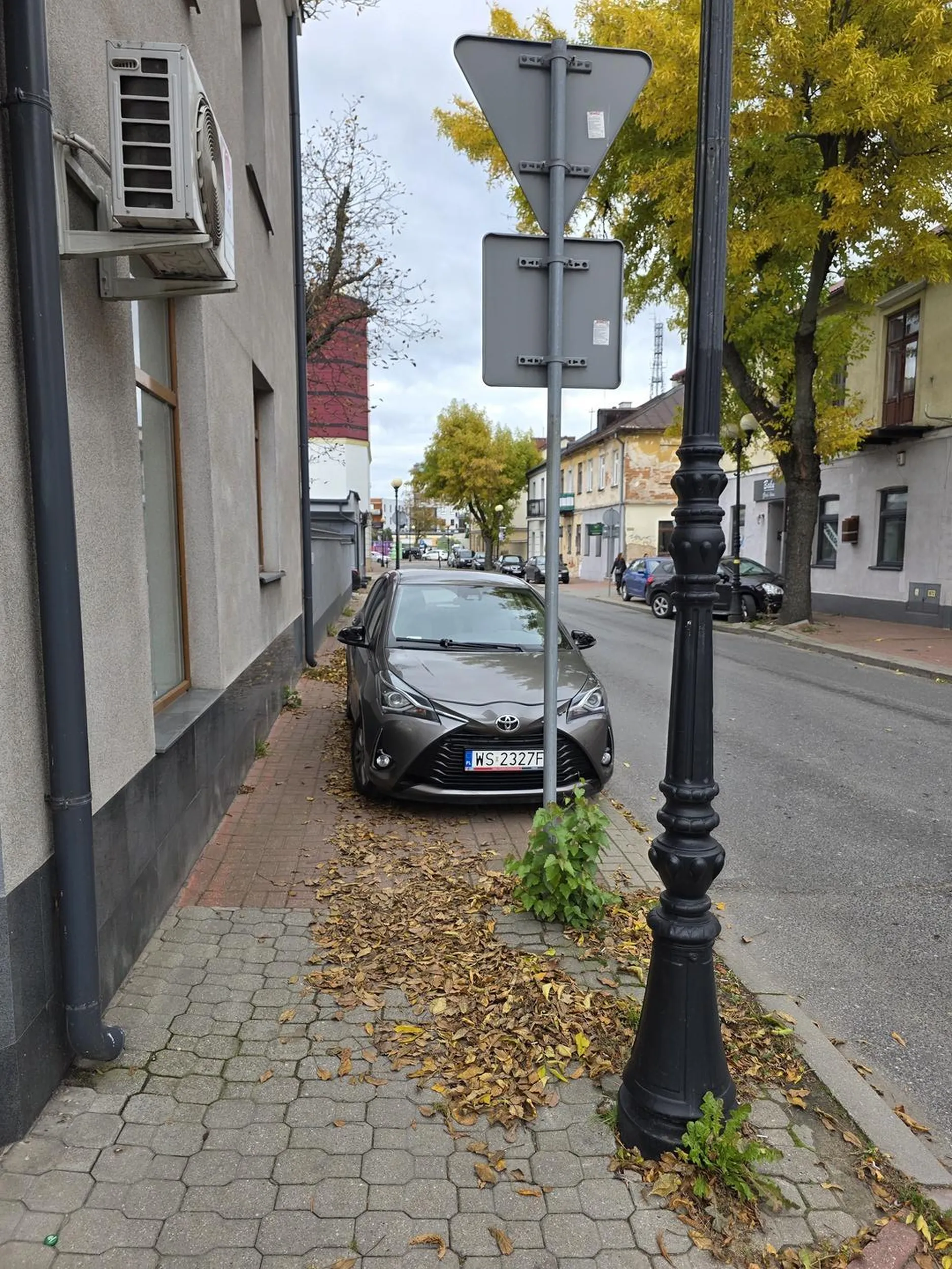 Polecam zapoznać się z przepisami oraz proponuję wyjść z samochodu i zobaczyć ile miejsca zostawiłeś/zostawiłaś ludziom, a nie wspomnę o matce która prowadzi wózek z dzieckiem