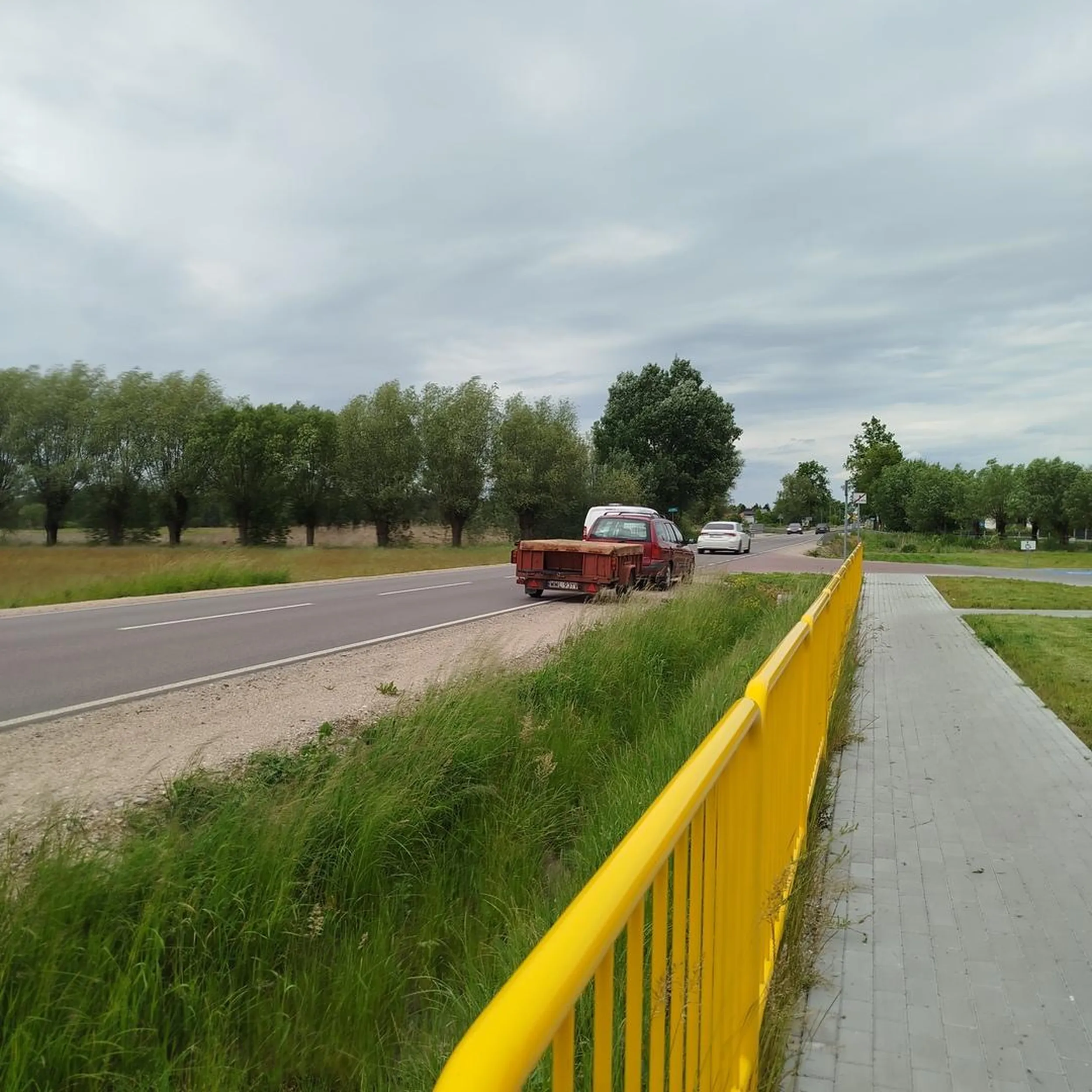 Koleżka zaparkował na środku drogi, obok był pusty parking!!!, i poszedł sobie na zakupy