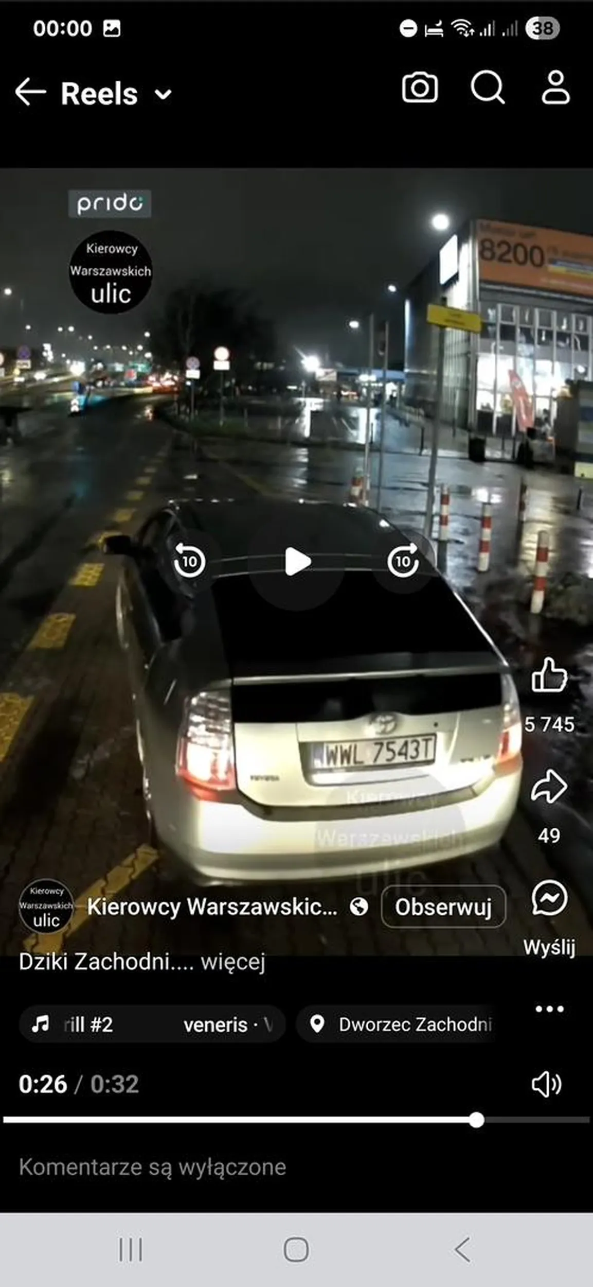Cierpie przygłupawy stawaj tam gdzie masz parking.
