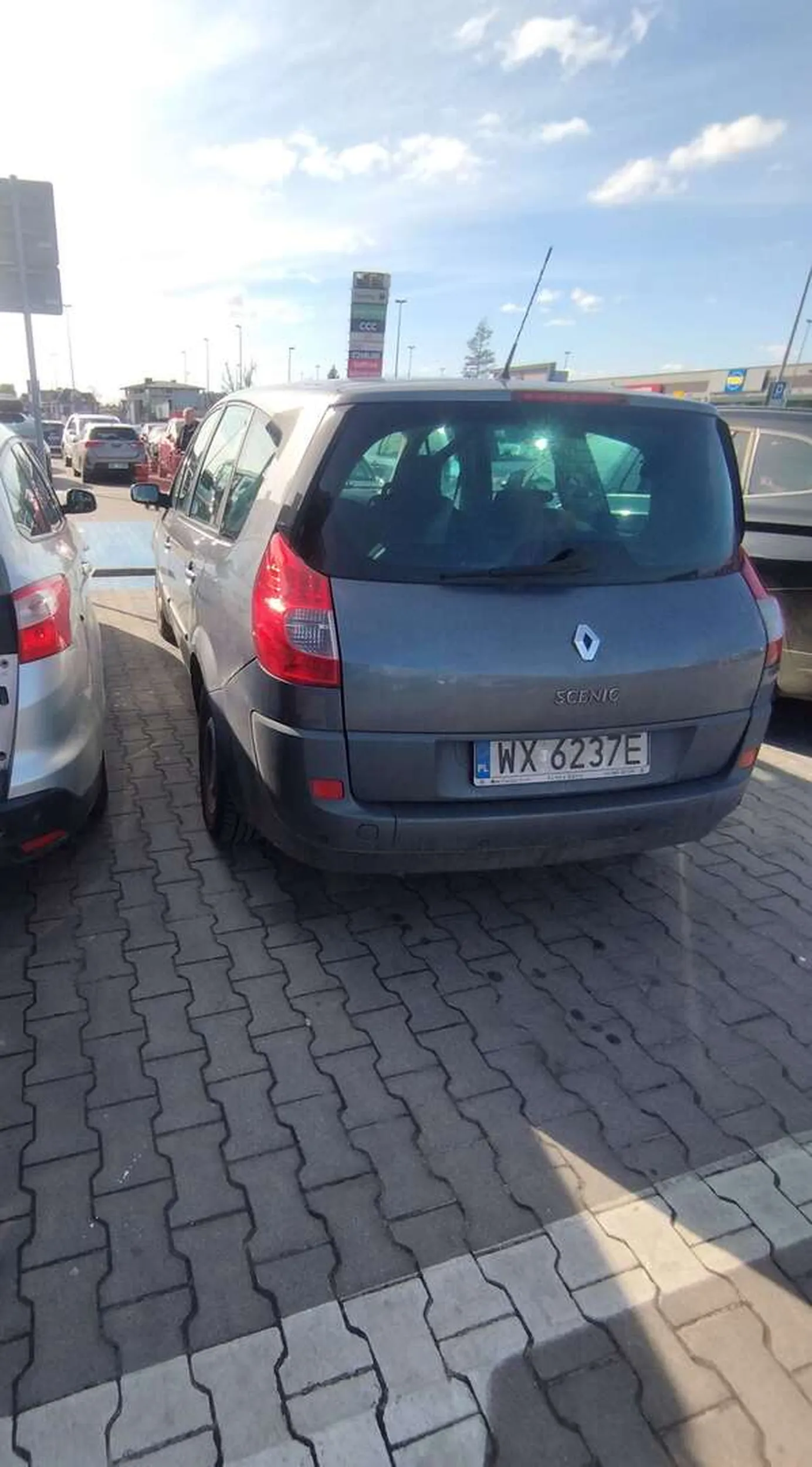 Order za najlepsze parkowanie idzie do kierowcy renault scenica