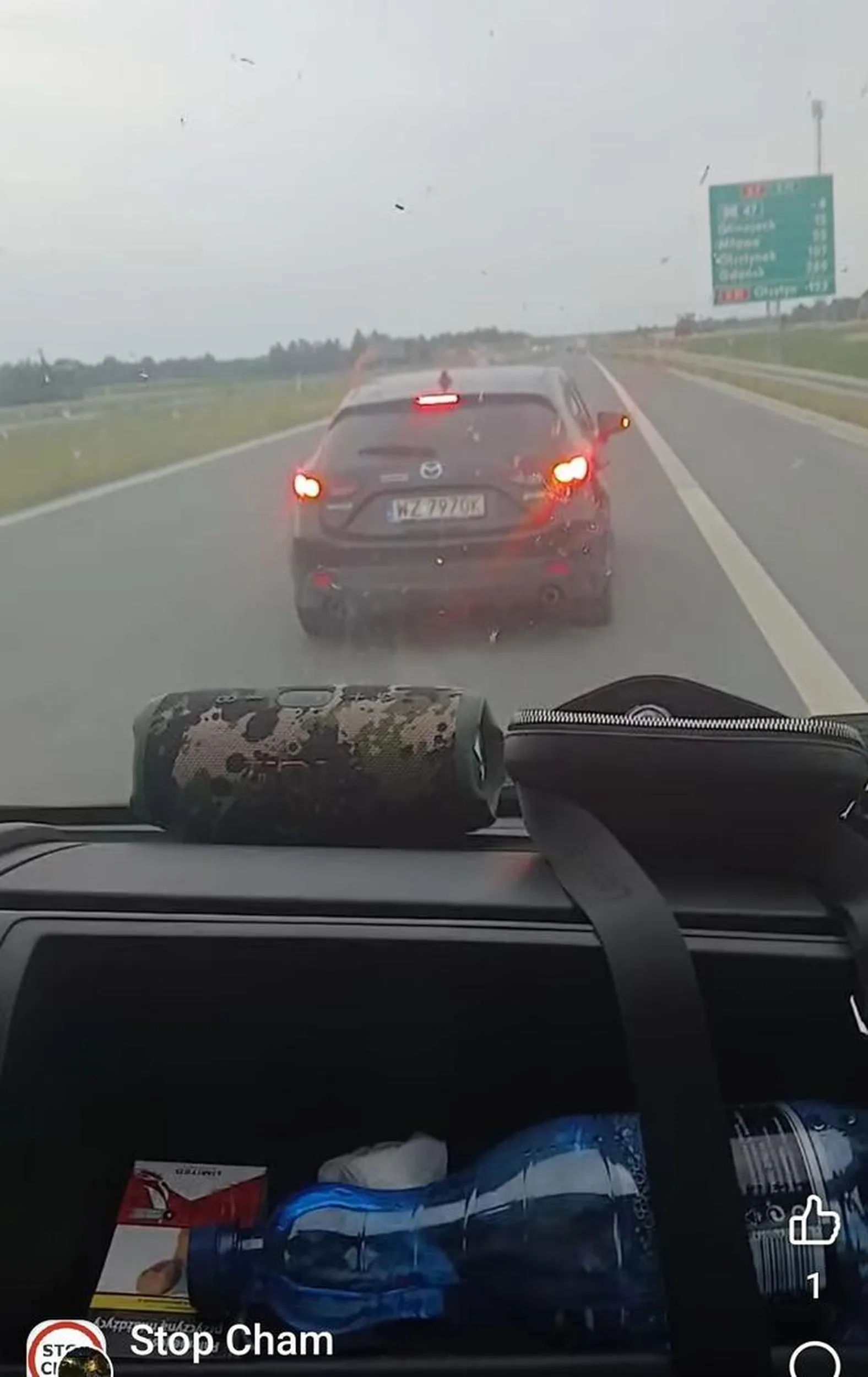 Wyhamowywanie na drodze szybkiego ruchu? Jesteś bandytą drogowym!