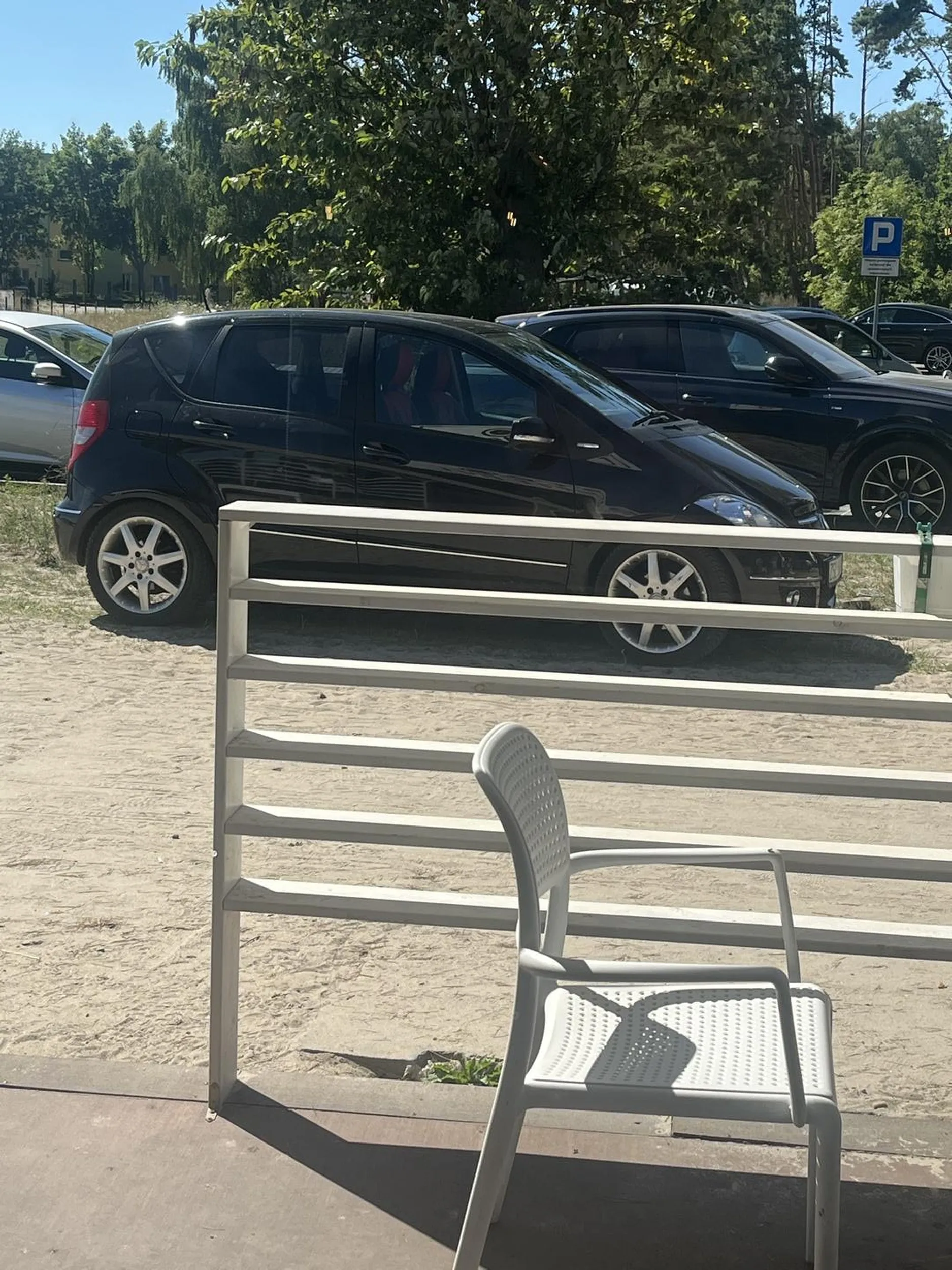 Pan zdecydowanie nie wie gdzie parkować, następnym razem będzie mandacik za wjazd na zielony teren