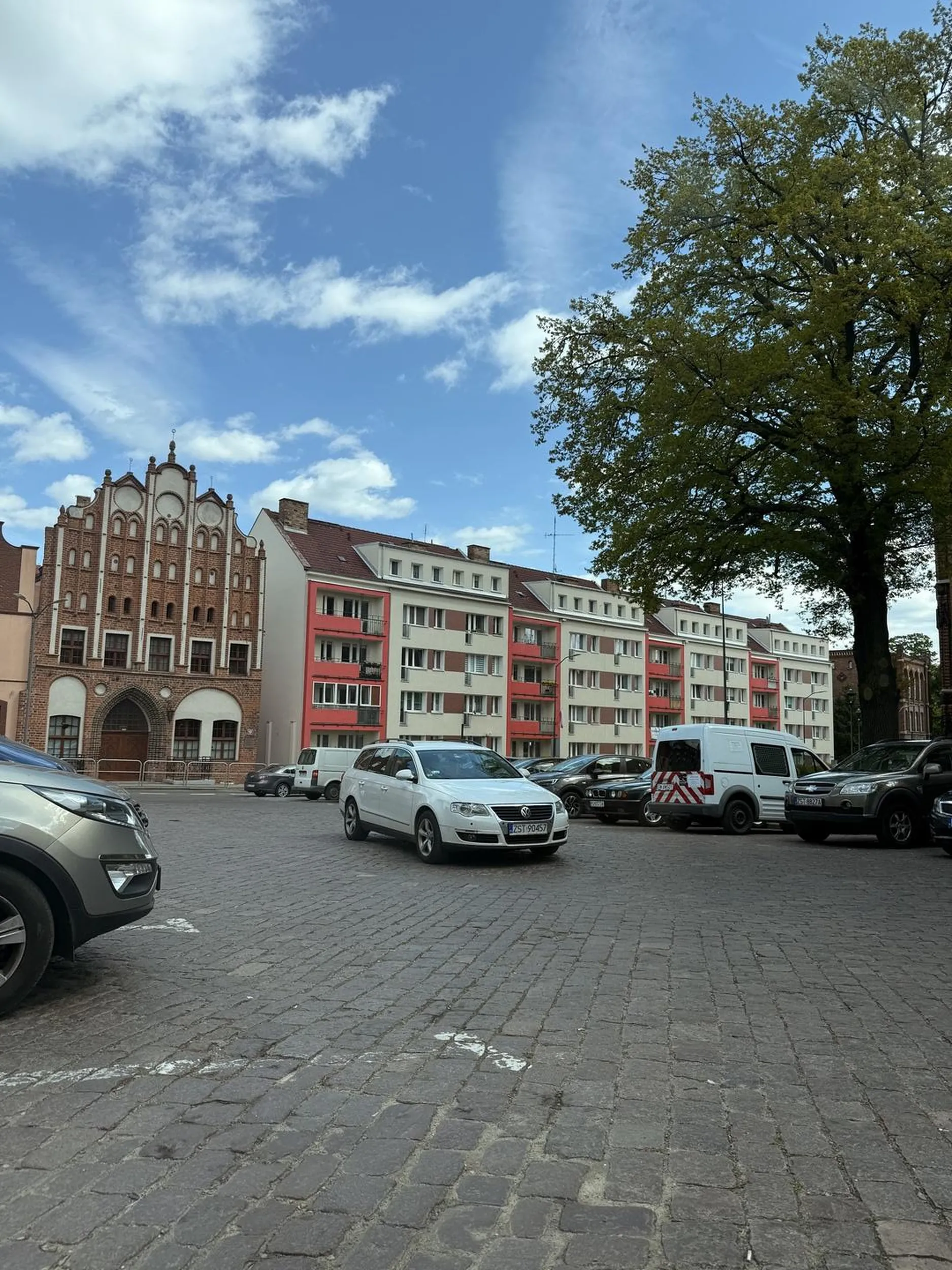 Auto porzucone na środku