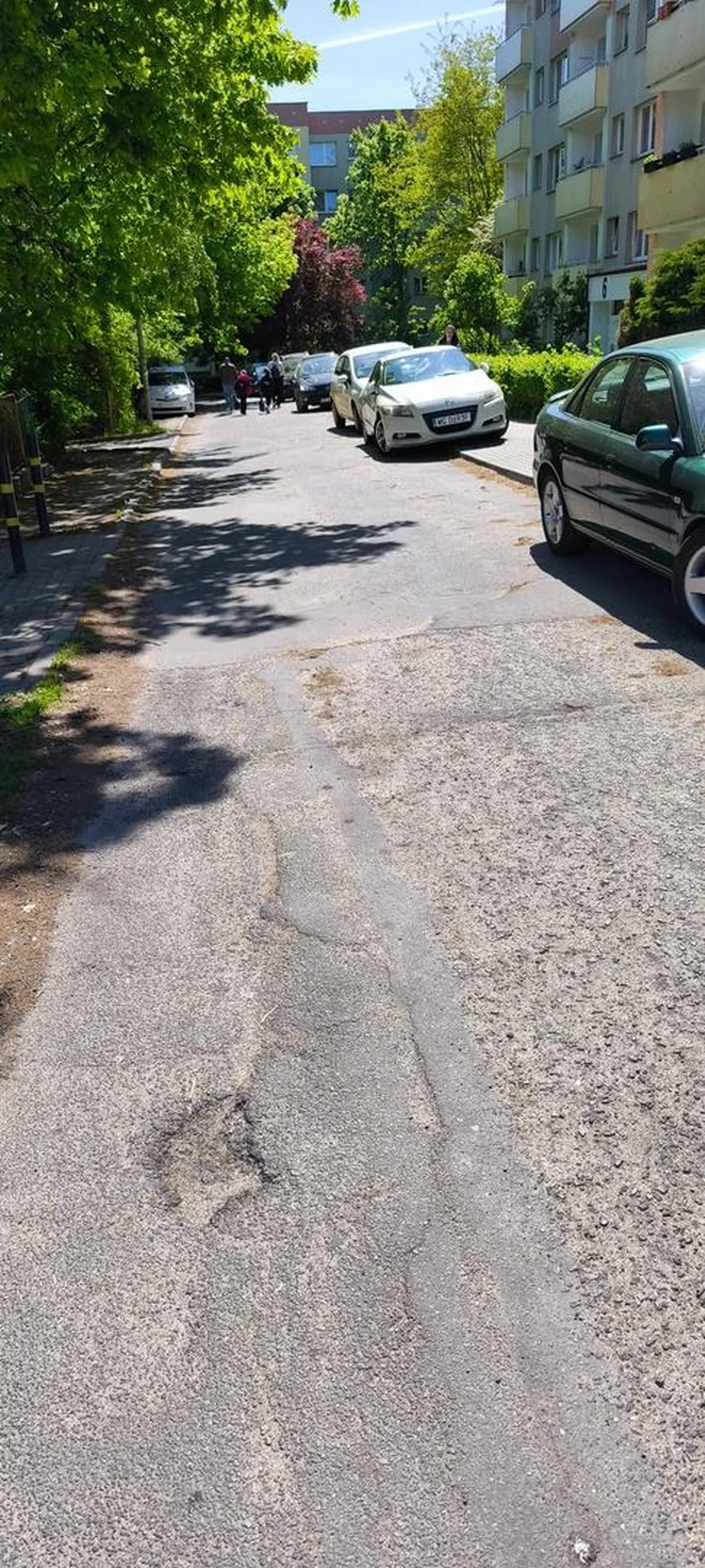 Mniej agresji dla Pana życzę, tutaj jest strefa zamieszkania, więc piesi mają pierwszeństwo na tej ulicy.