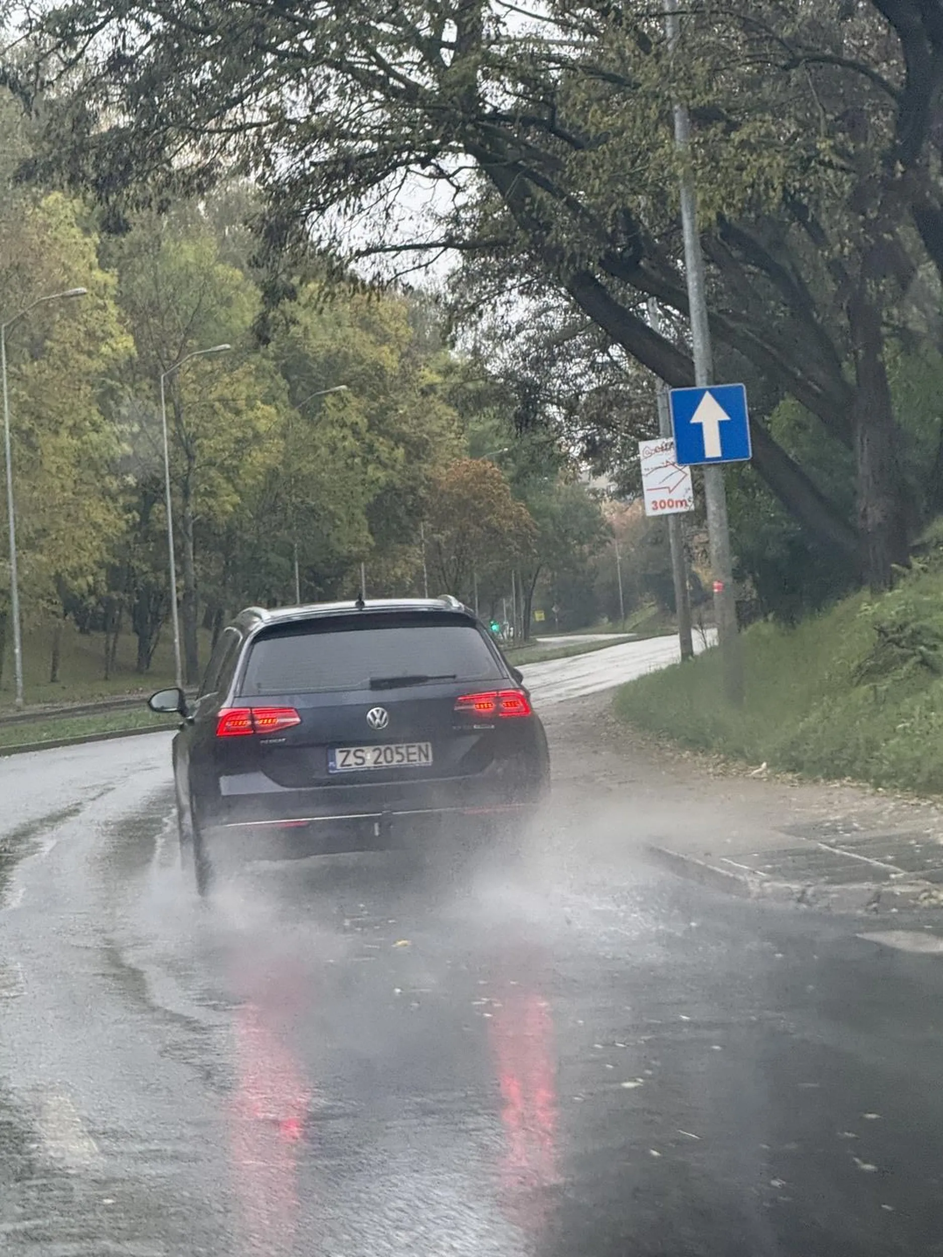 Kierowca najpierw tamuje ruch, a później jak się zwróci uwagę i spojrzy na kierowcę, to będzie za Tobą jechał jak rozkapryszone dziecko, nie polecam spotykać go na drodze i omijać szerokim łukiem