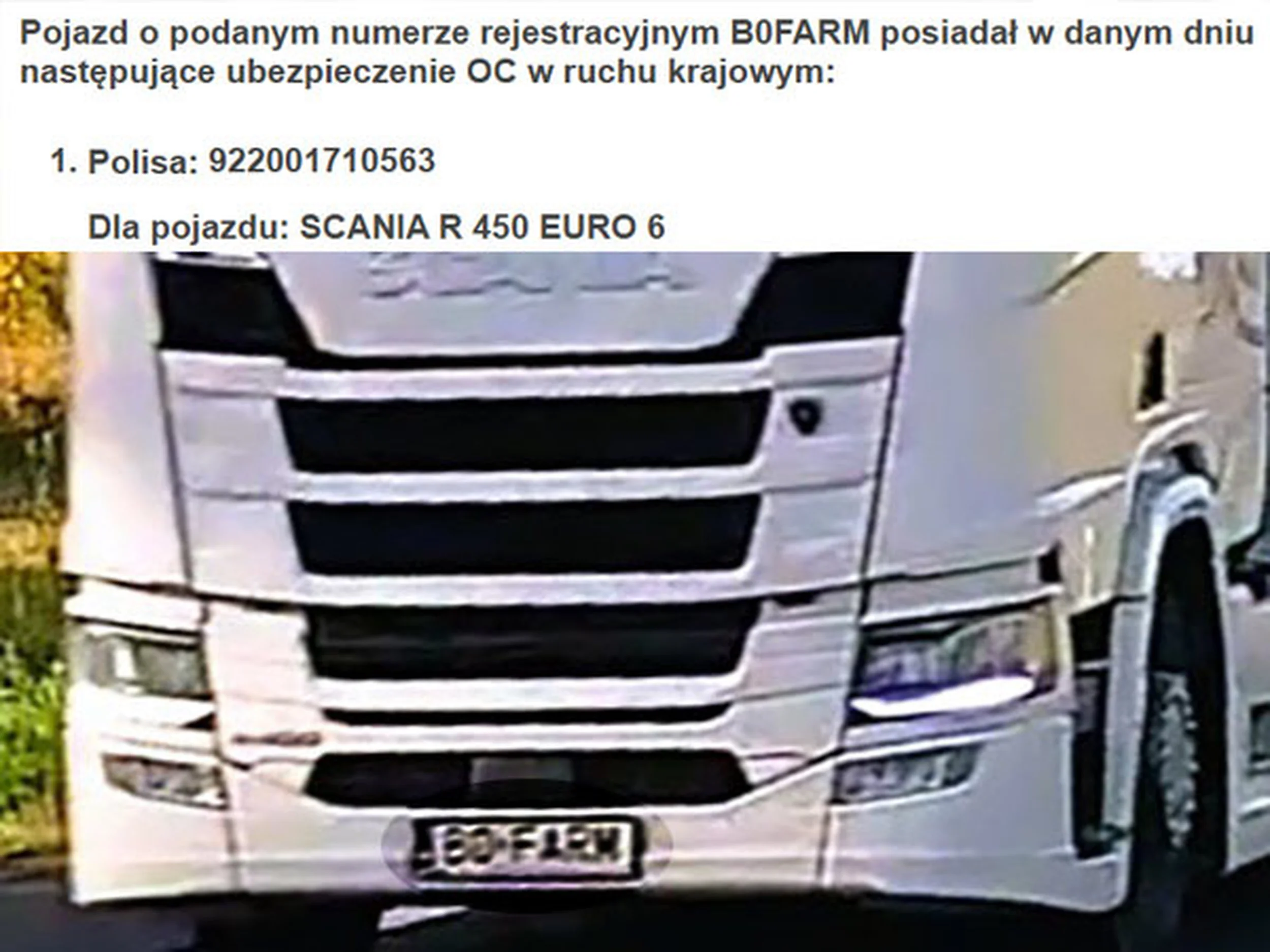 Fajny numer, blacha B0 FARM