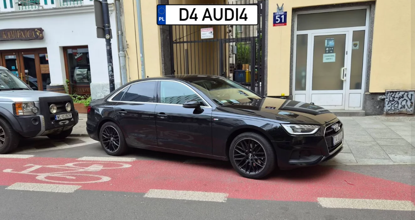 D4 AUDI4 - numer rejestracyjny