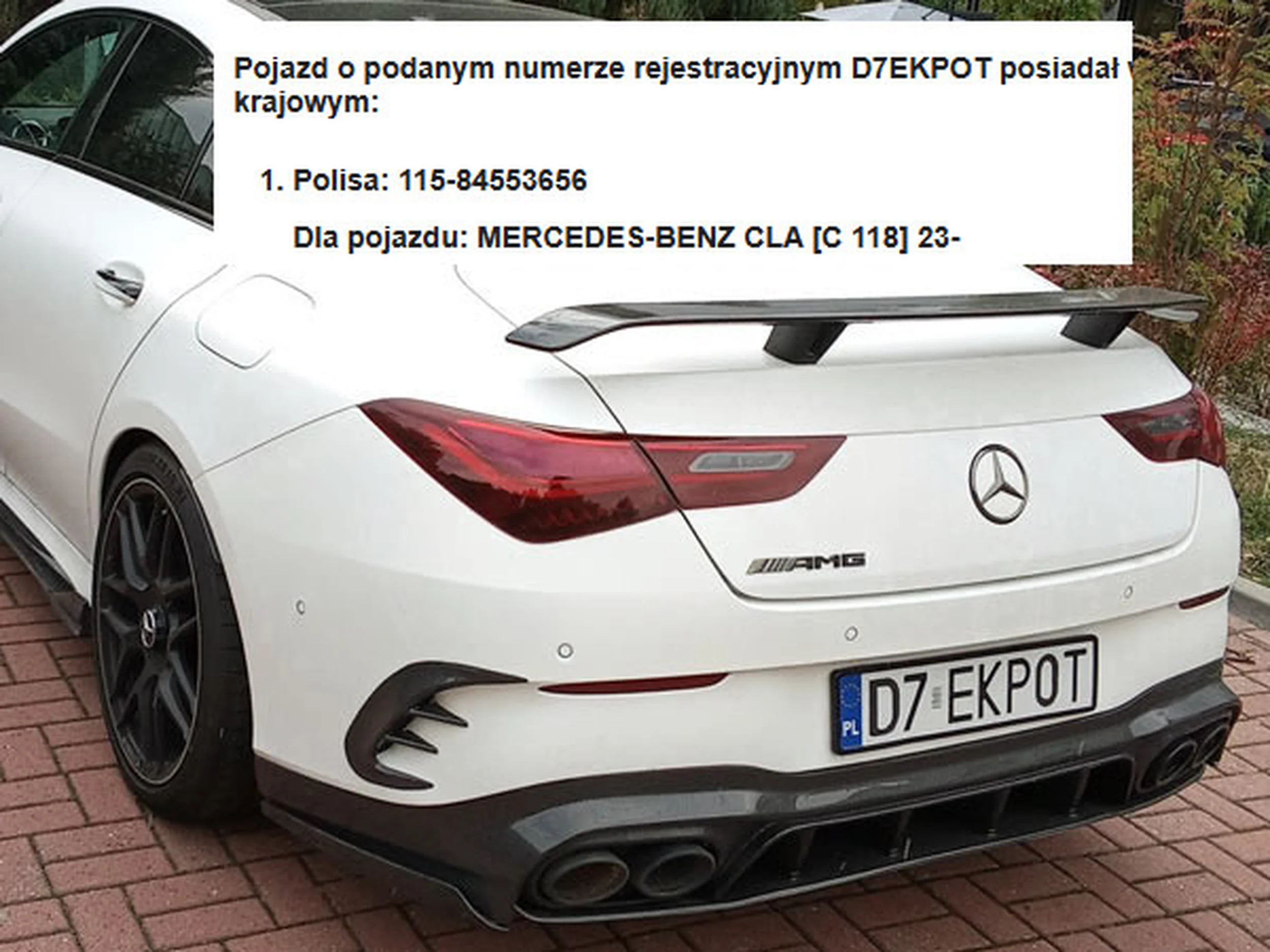 Fajny numer, blacha D7 EKPOT