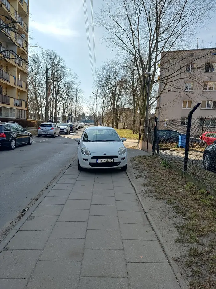 TU JEST CHODNIK PROSZĘ PANA/I. TU NIE WOLNO PARKOWAĆ.